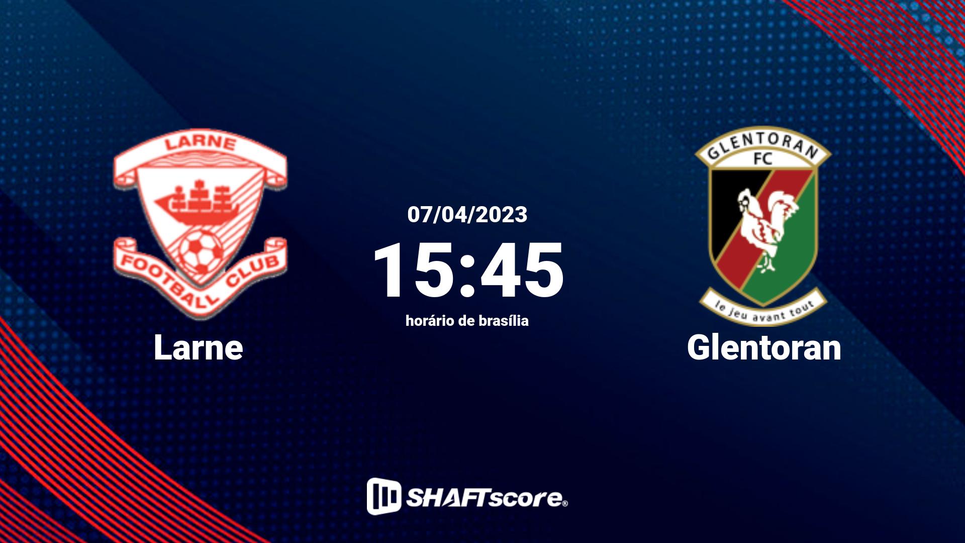 Estatísticas do jogo Larne vs Glentoran 07.04 15:45