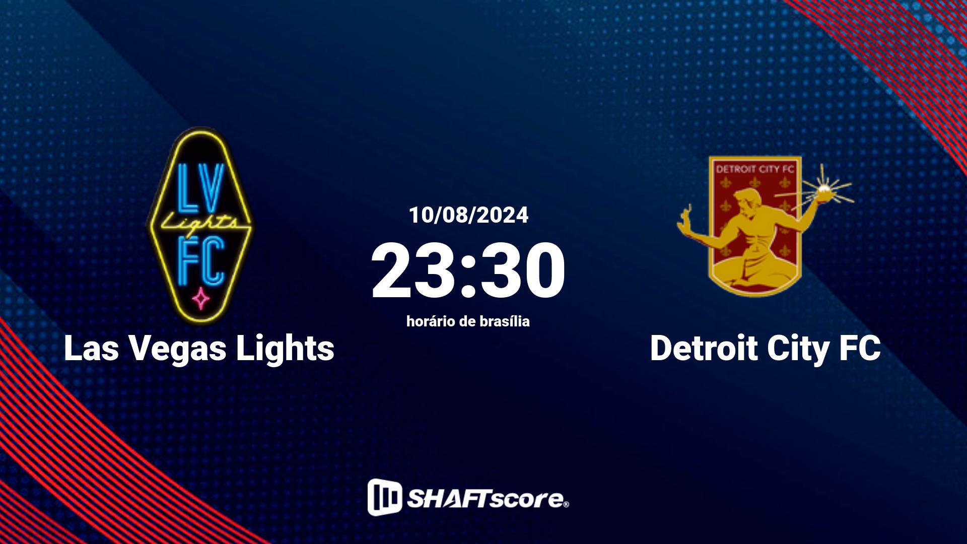 Estatísticas do jogo Las Vegas Lights vs Detroit City FC 10.08 23:30