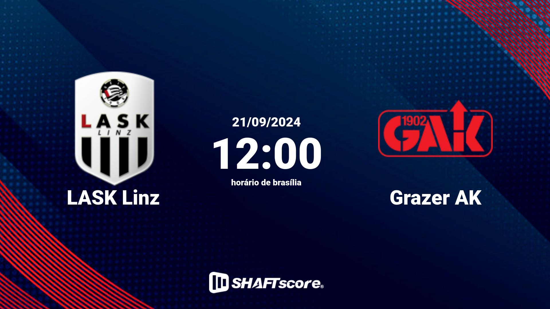 Estatísticas do jogo LASK Linz vs Grazer AK 21.09 12:00