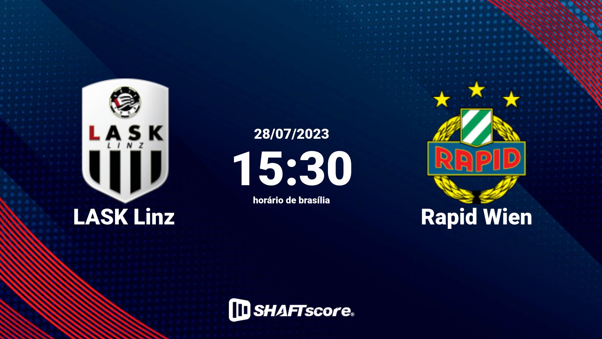 Estatísticas do jogo LASK Linz vs Rapid Wien 28.07 15:30