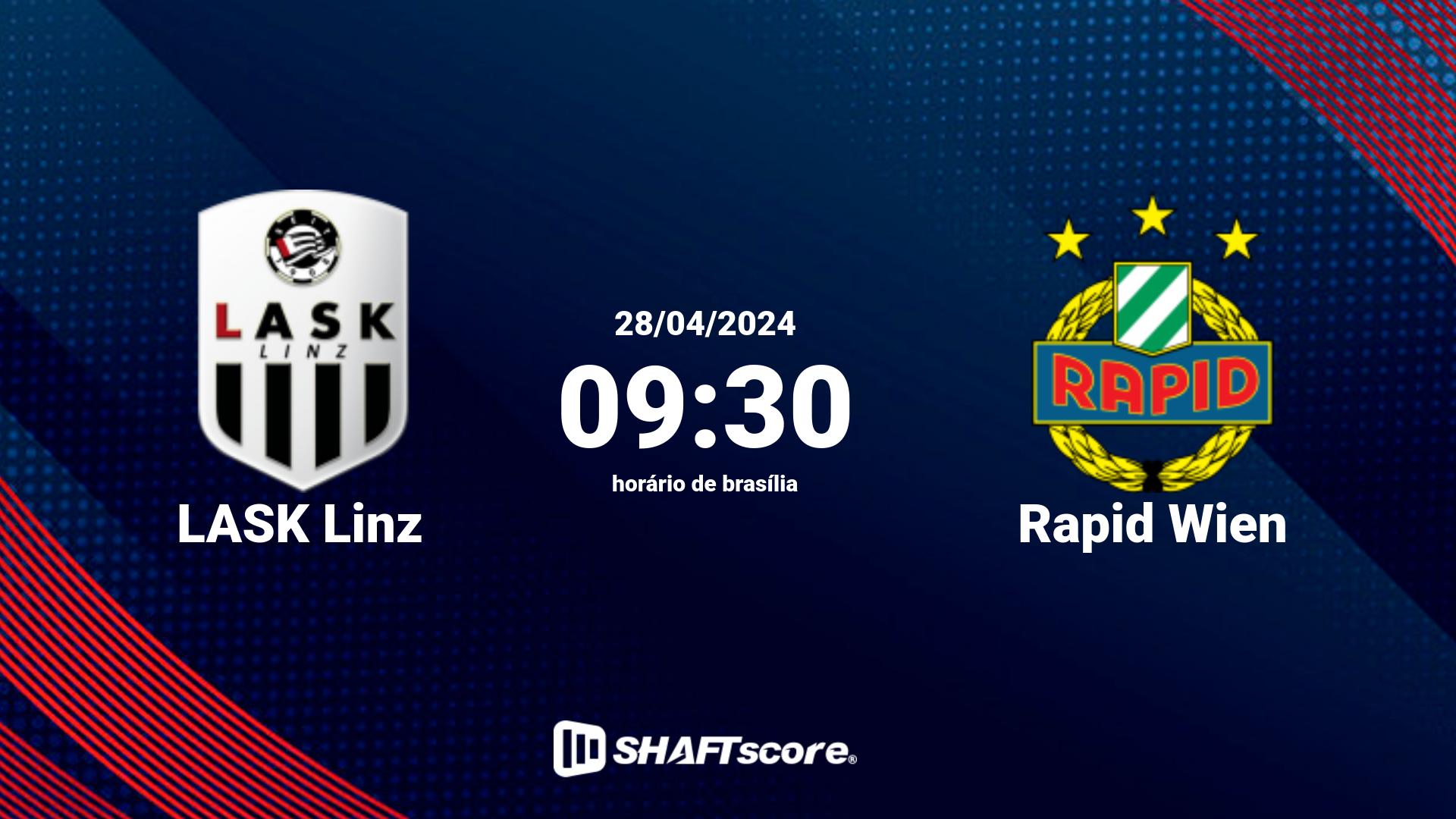 Estatísticas do jogo LASK Linz vs Rapid Wien 28.04 09:30