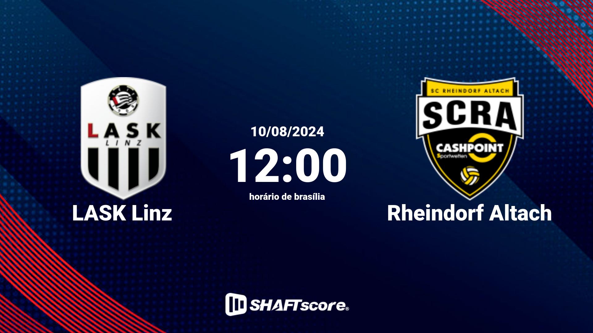 Estatísticas do jogo LASK Linz vs Rheindorf Altach 10.08 12:00