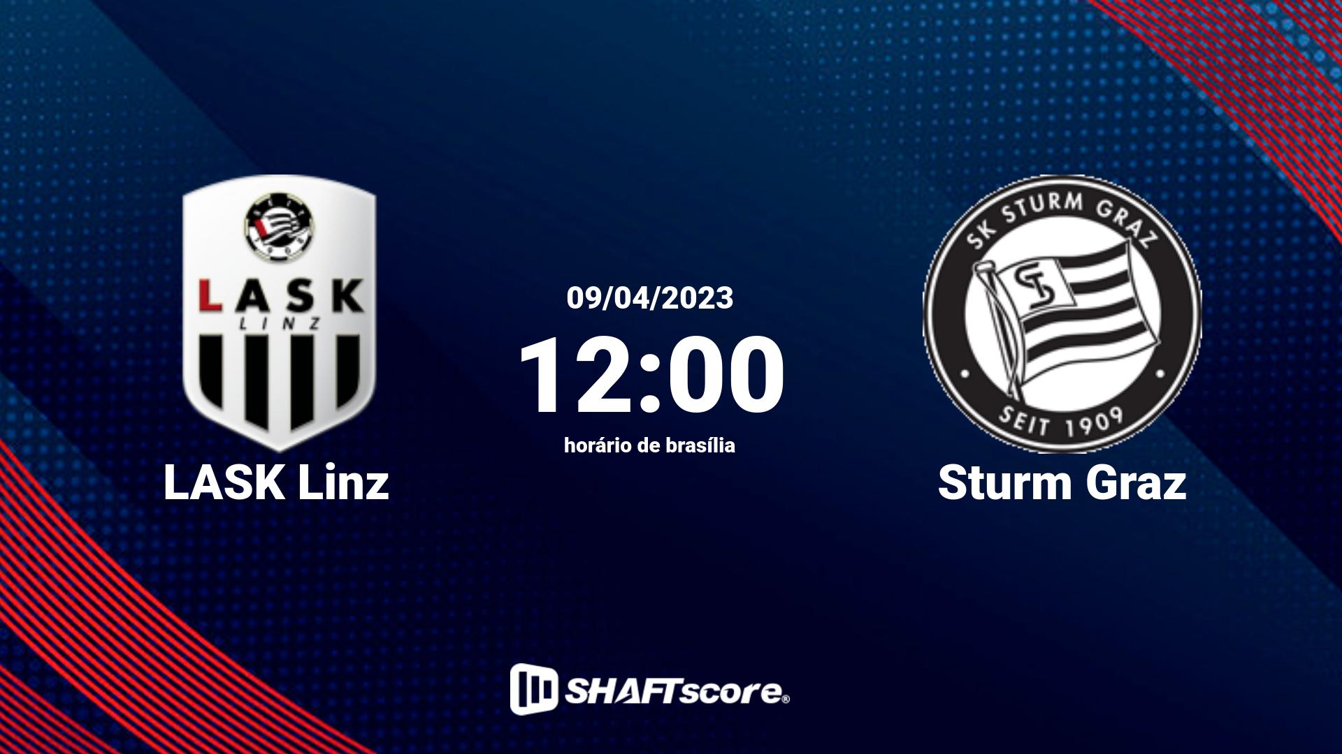 Estatísticas do jogo LASK Linz vs Sturm Graz 09.04 12:00