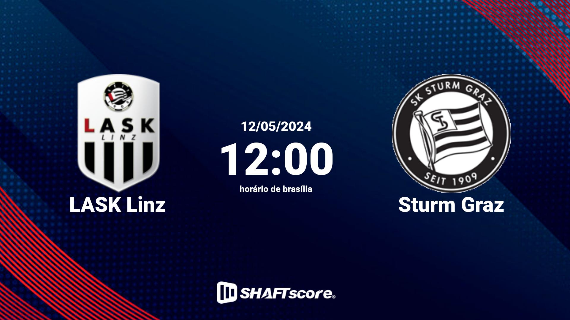 Estatísticas do jogo LASK Linz vs Sturm Graz 12.05 12:00