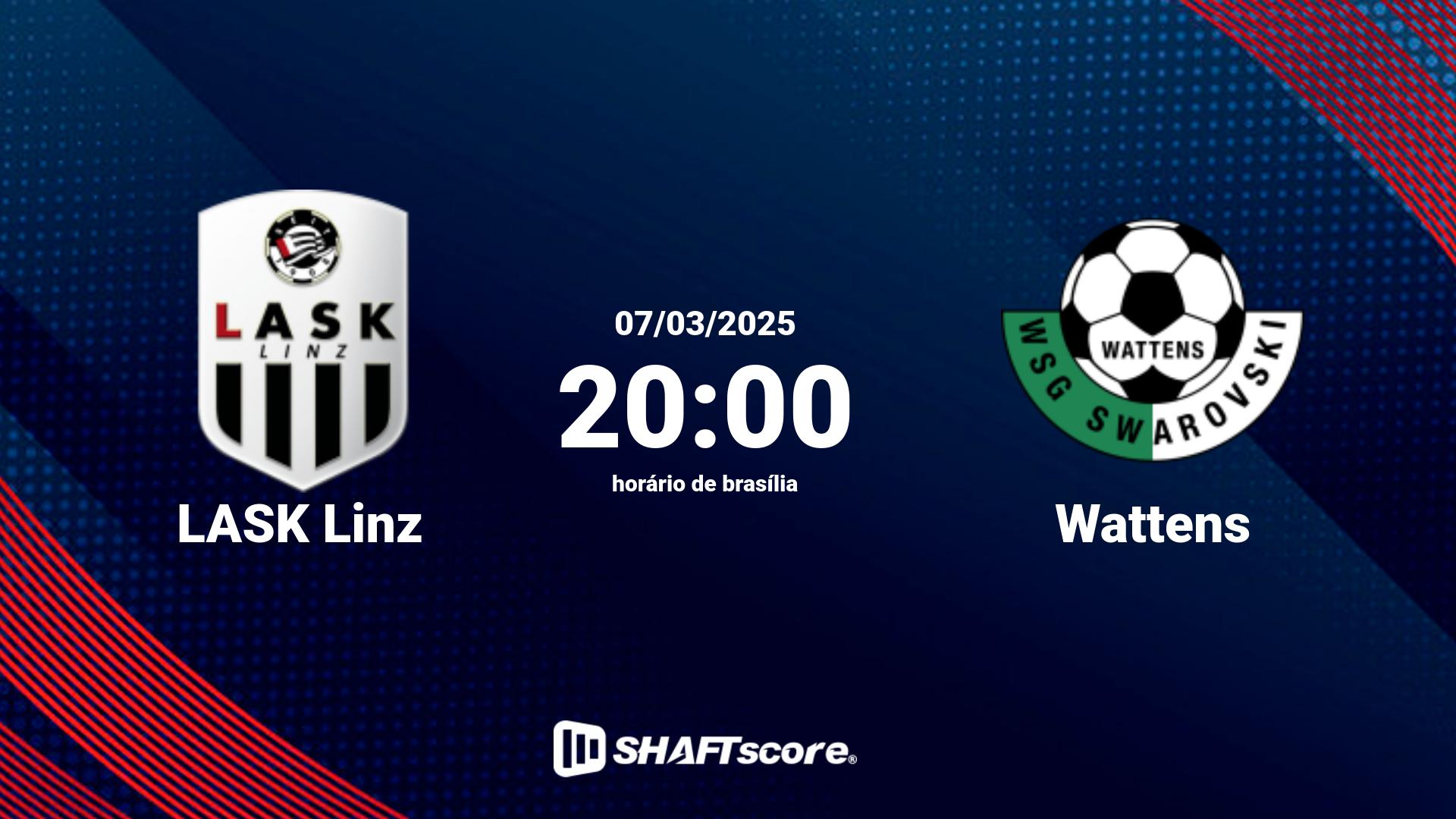 Estatísticas do jogo LASK Linz vs Wattens 07.03 20:00