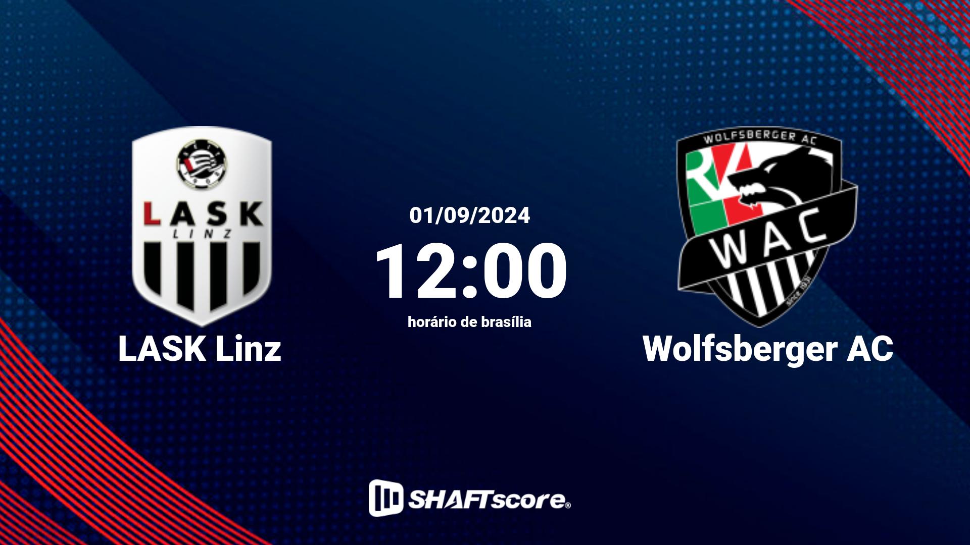 Estatísticas do jogo LASK Linz vs Wolfsberger AC 01.09 12:00