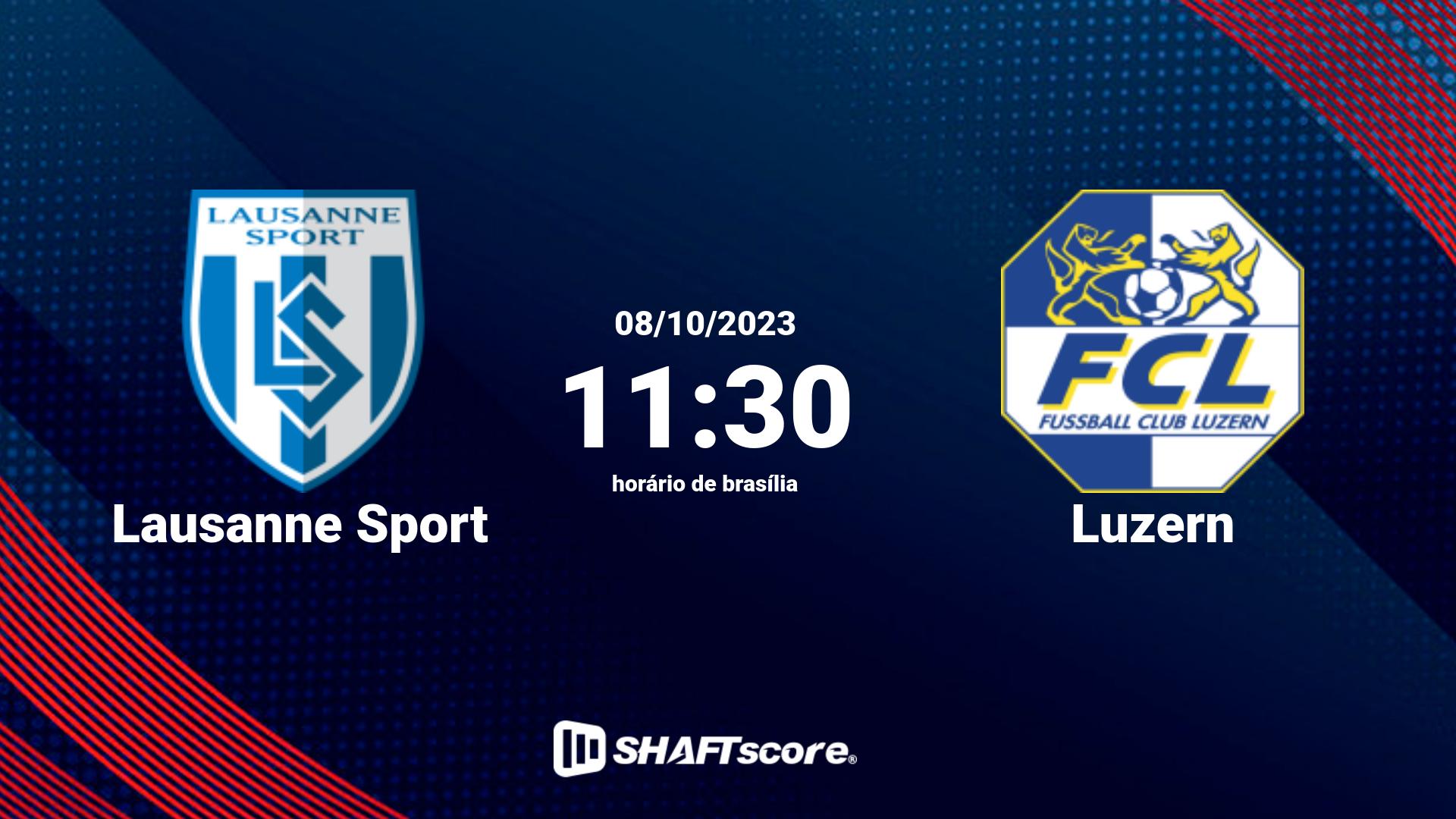 Estatísticas do jogo Lausanne Sport vs Luzern 08.10 11:30