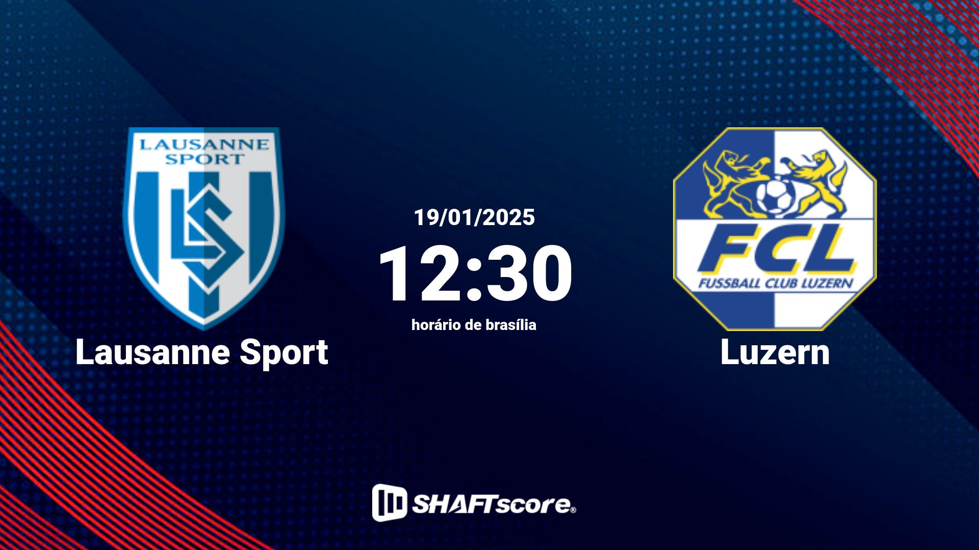 Estatísticas do jogo Lausanne Sport vs Luzern 19.01 12:30