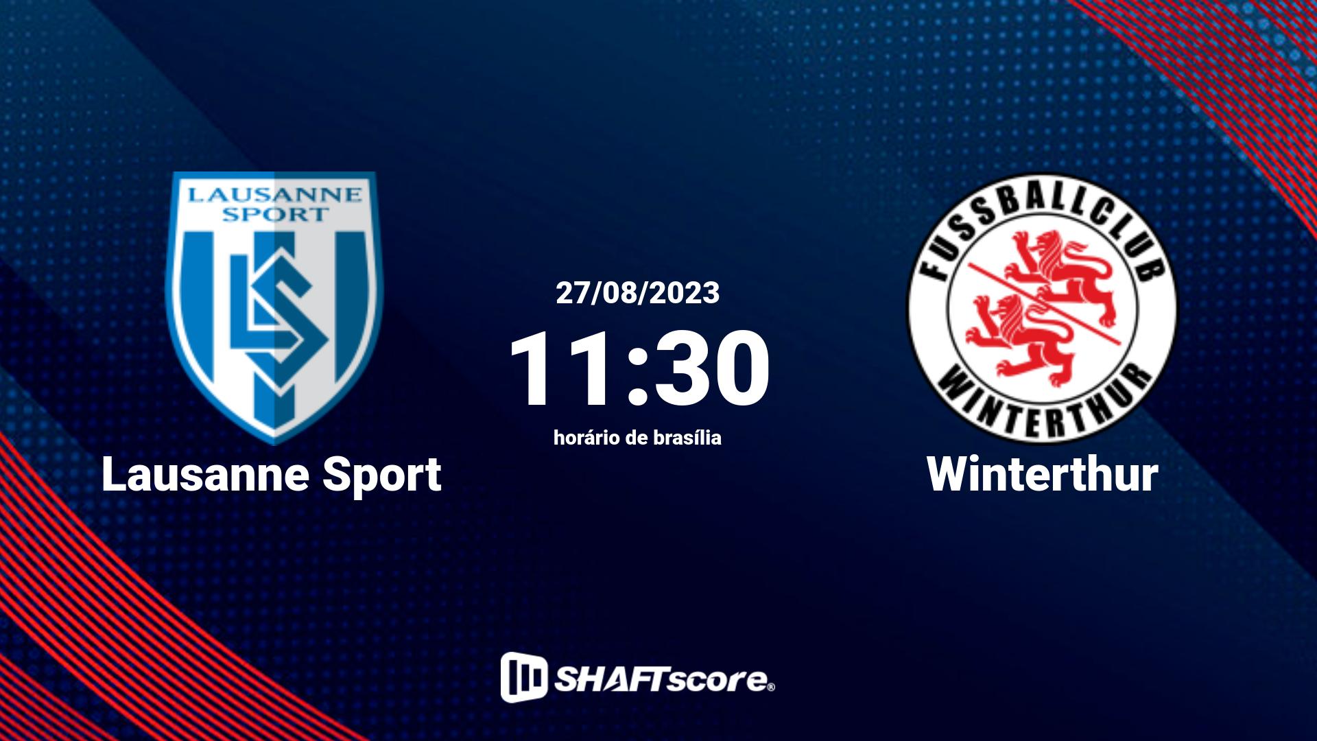 Estatísticas do jogo Lausanne Sport vs Winterthur 27.08 11:30