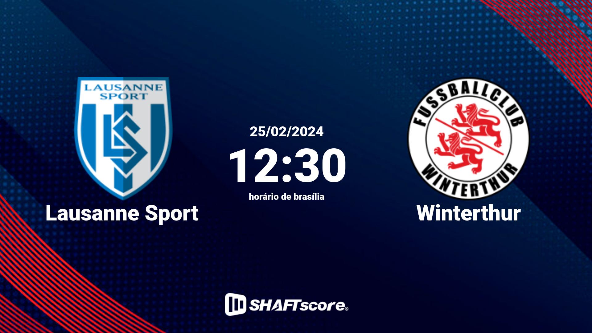 Estatísticas do jogo Lausanne Sport vs Winterthur 25.02 12:30