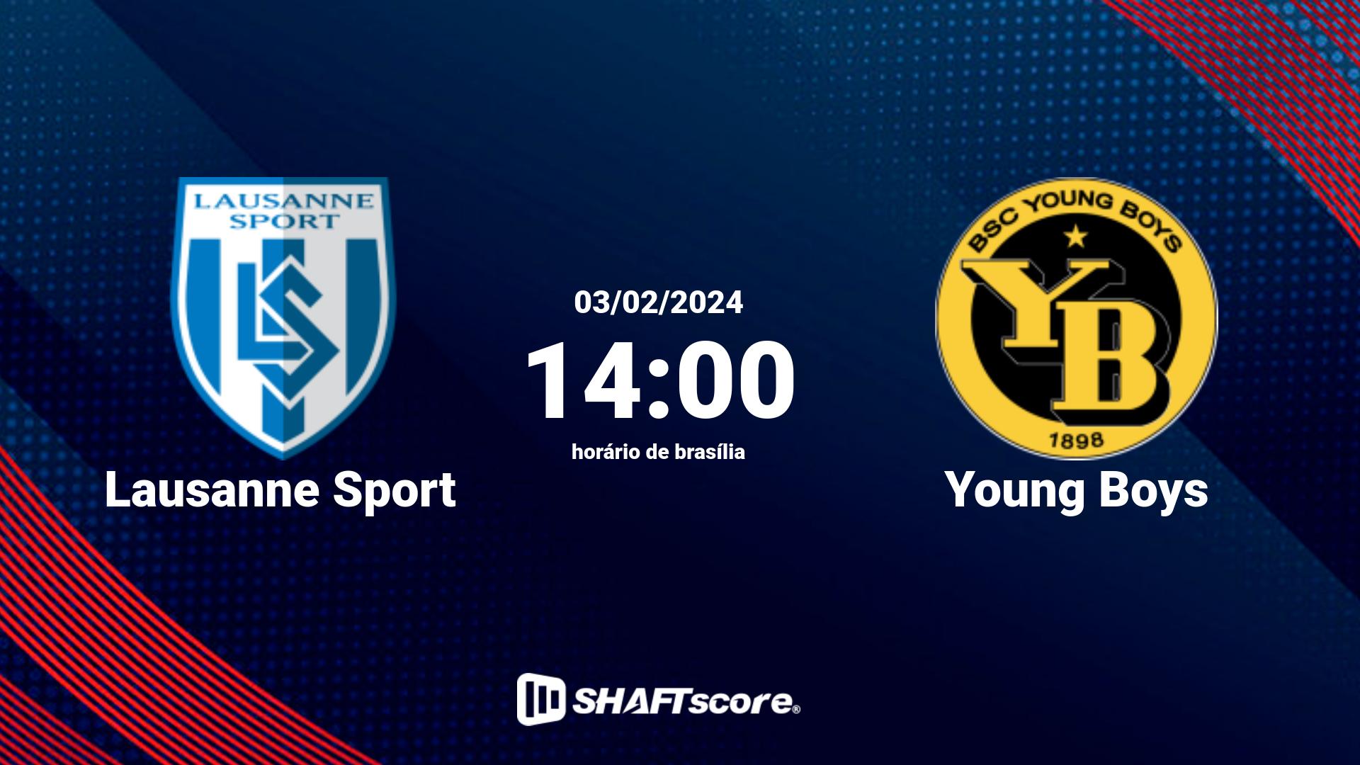 Estatísticas do jogo Lausanne Sport vs Young Boys 03.02 14:00