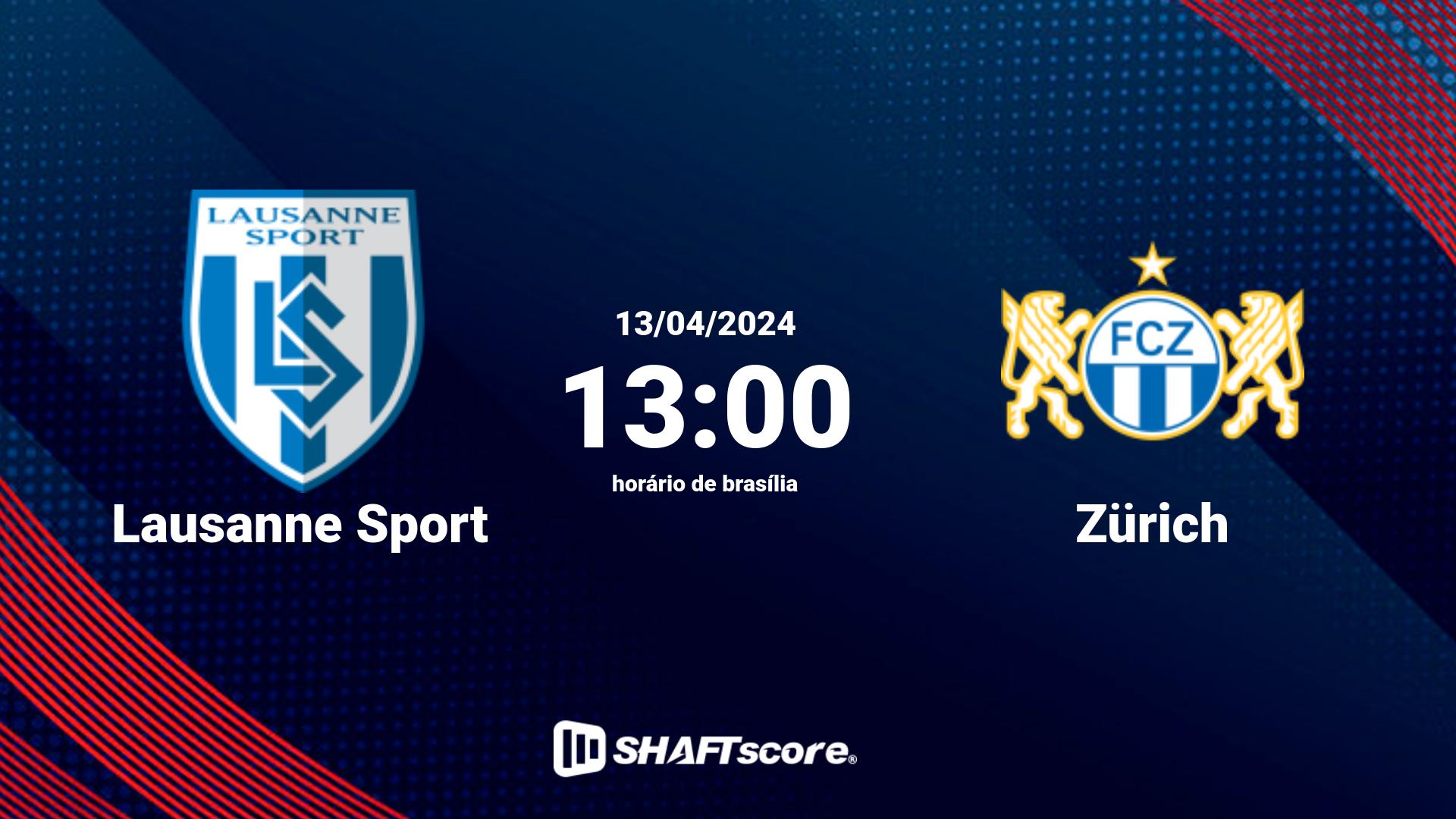 Estatísticas do jogo Lausanne Sport vs Zürich 13.04 13:00