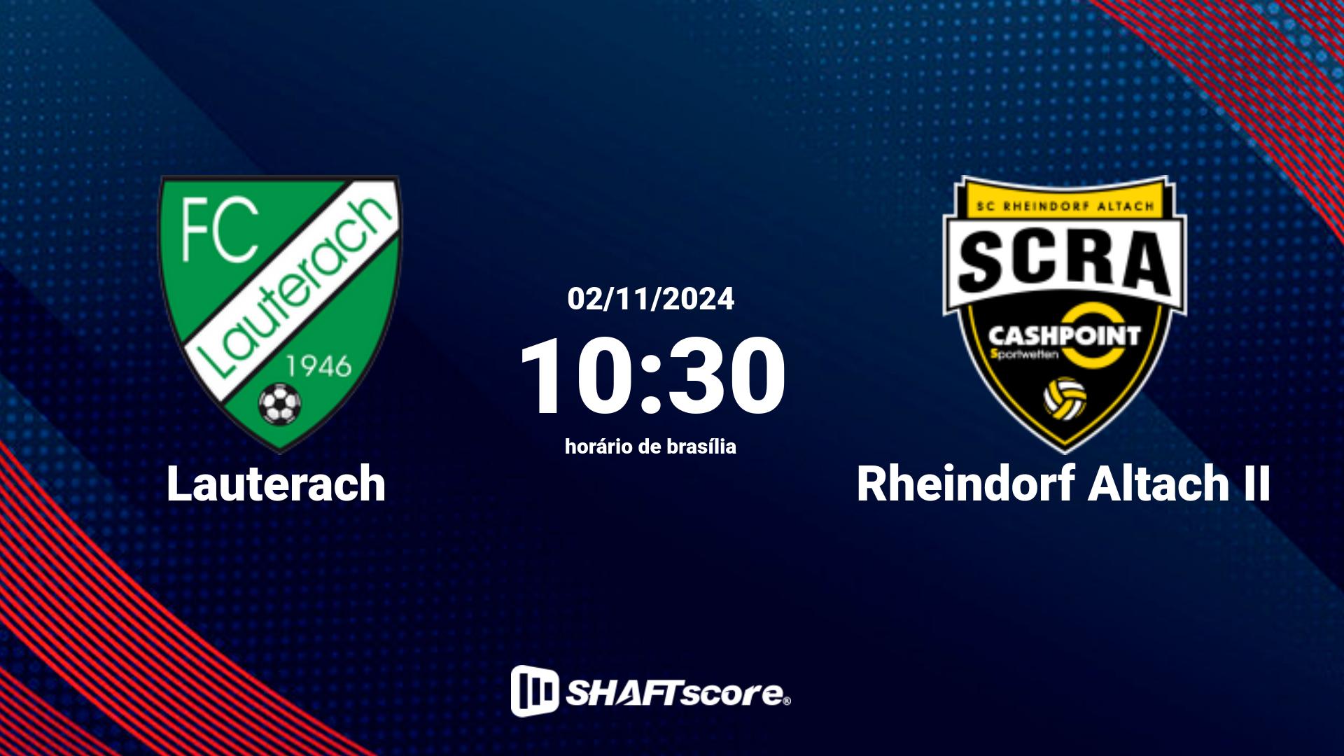 Estatísticas do jogo Lauterach vs Rheindorf Altach II 02.11 10:30