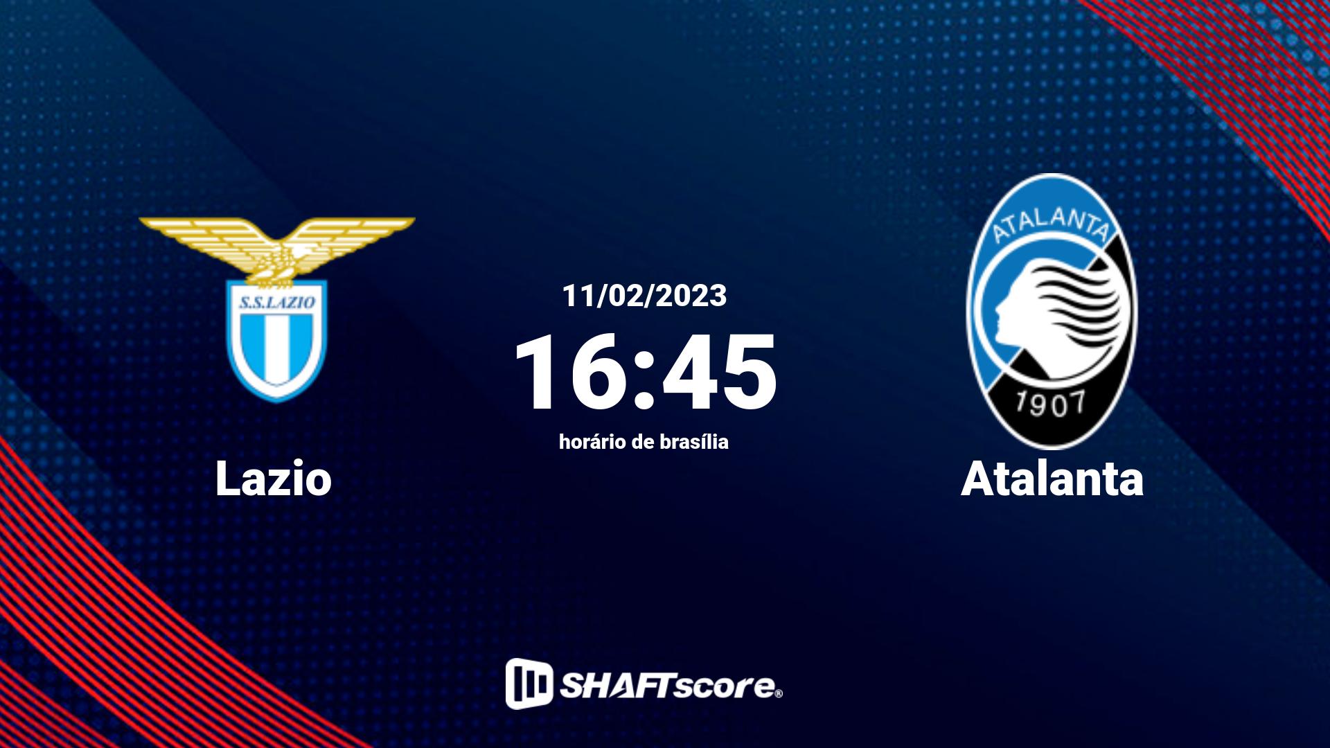 Estatísticas do jogo Lazio vs Atalanta 11.02 16:45