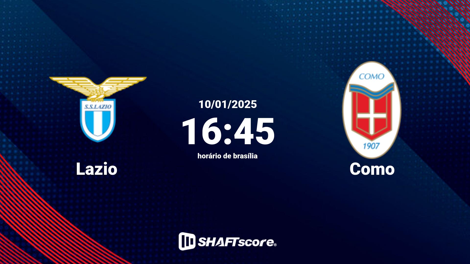 Estatísticas do jogo Lazio vs Como 10.01 16:45