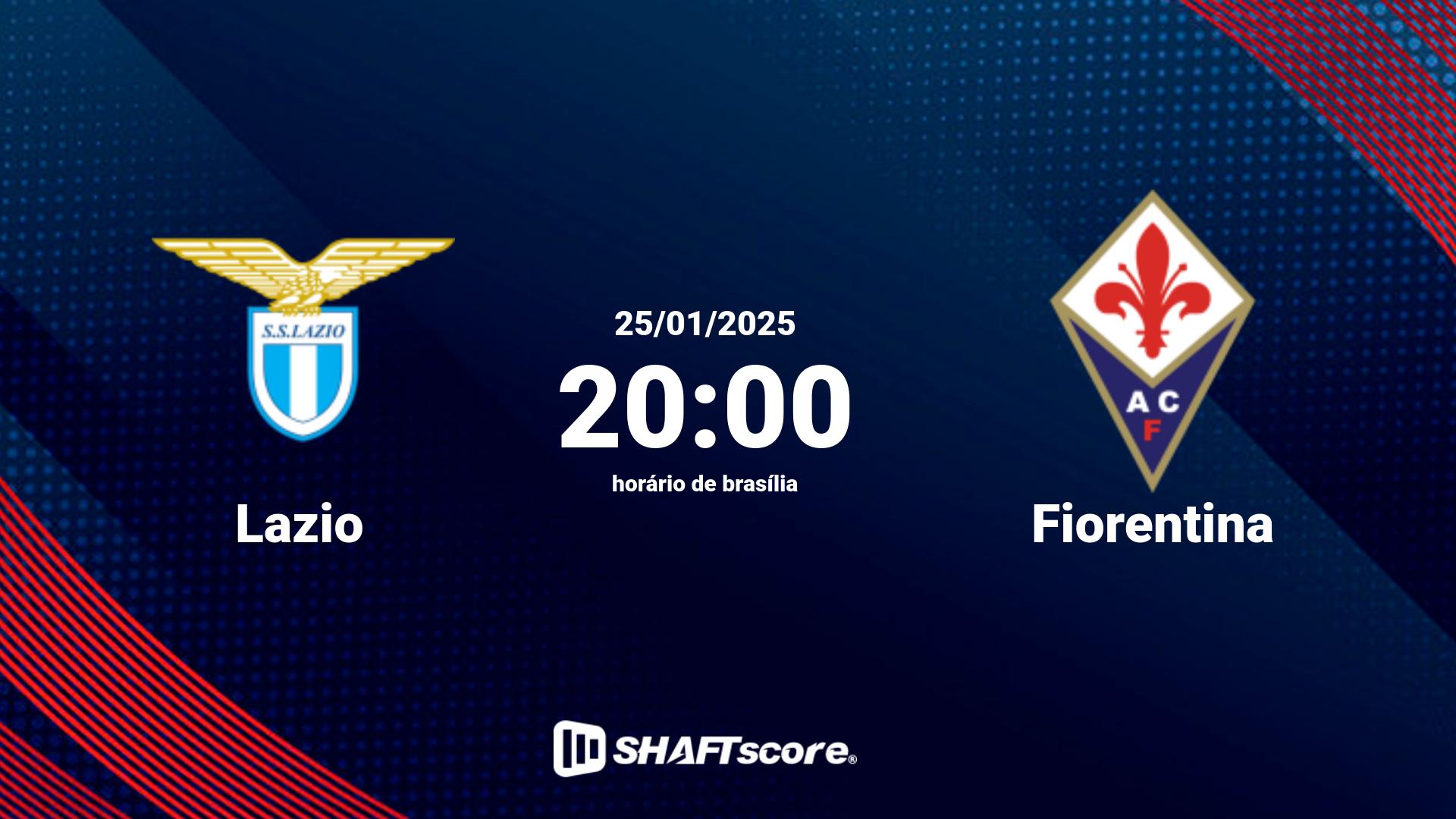 Estatísticas do jogo Lazio vs Fiorentina 25.01 20:00