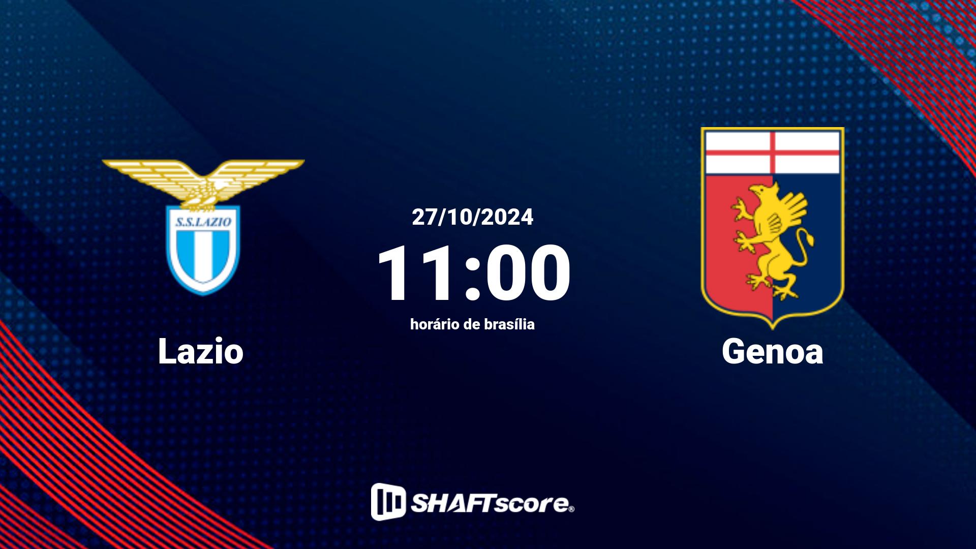 Estatísticas do jogo Lazio vs Genoa 27.10 11:00