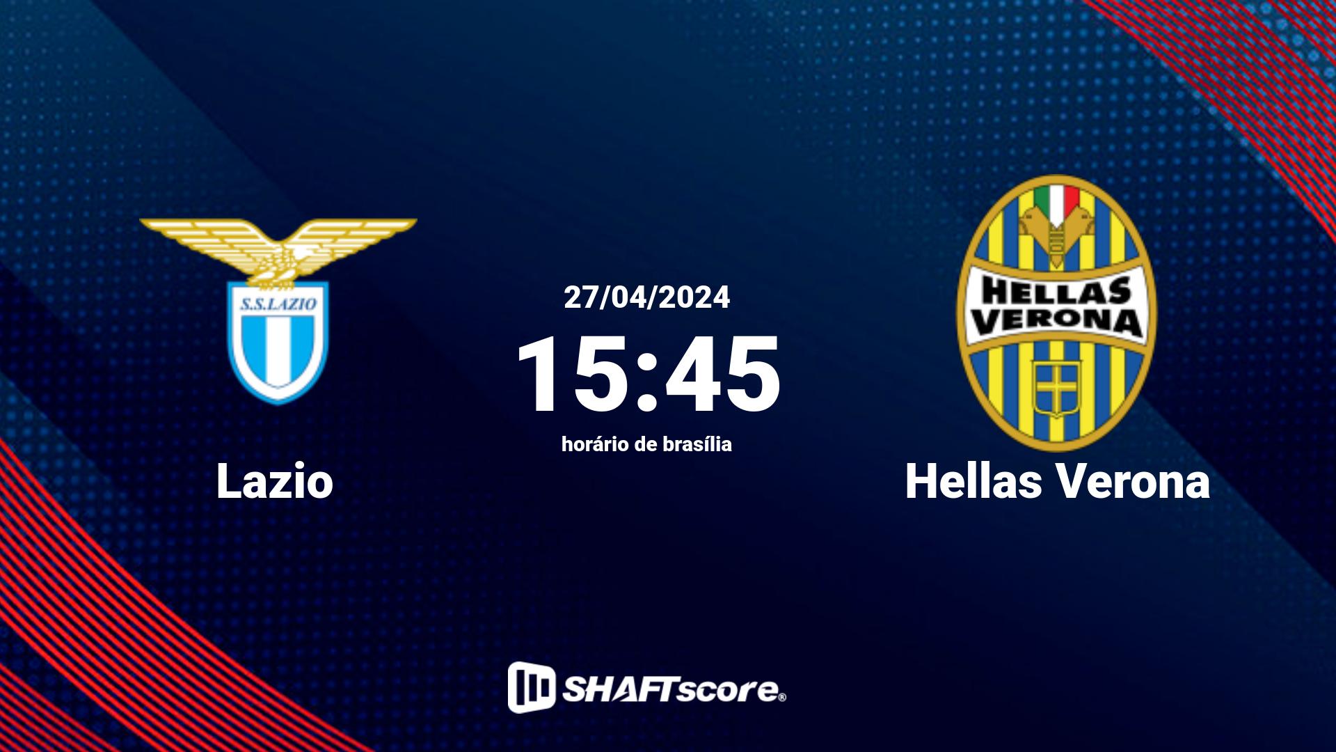 Estatísticas do jogo Lazio vs Hellas Verona 27.04 15:45