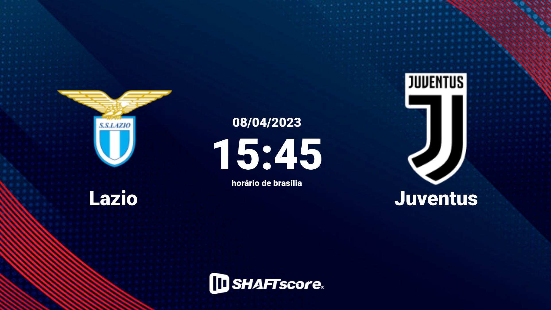 Estatísticas do jogo Lazio vs Juventus 08.04 15:45