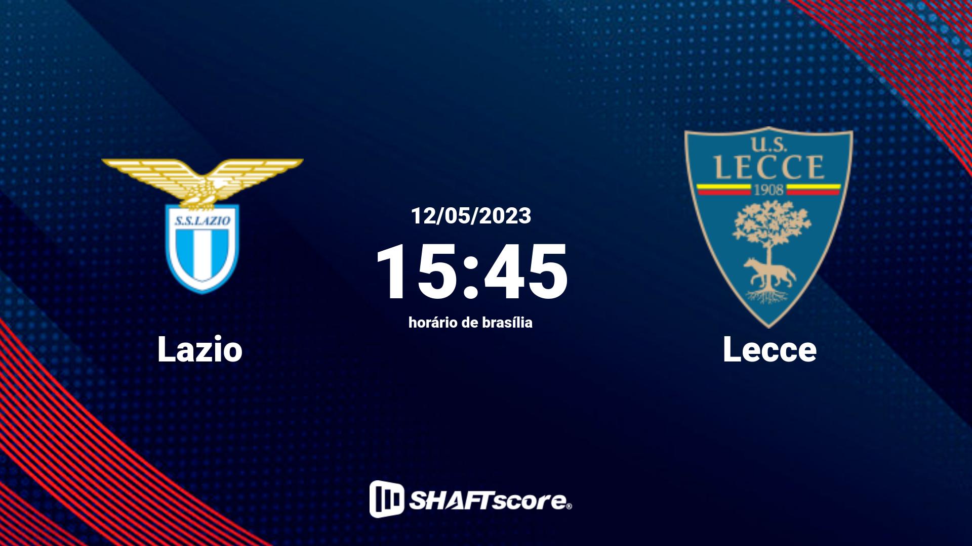 Estatísticas do jogo Lazio vs Lecce 12.05 15:45