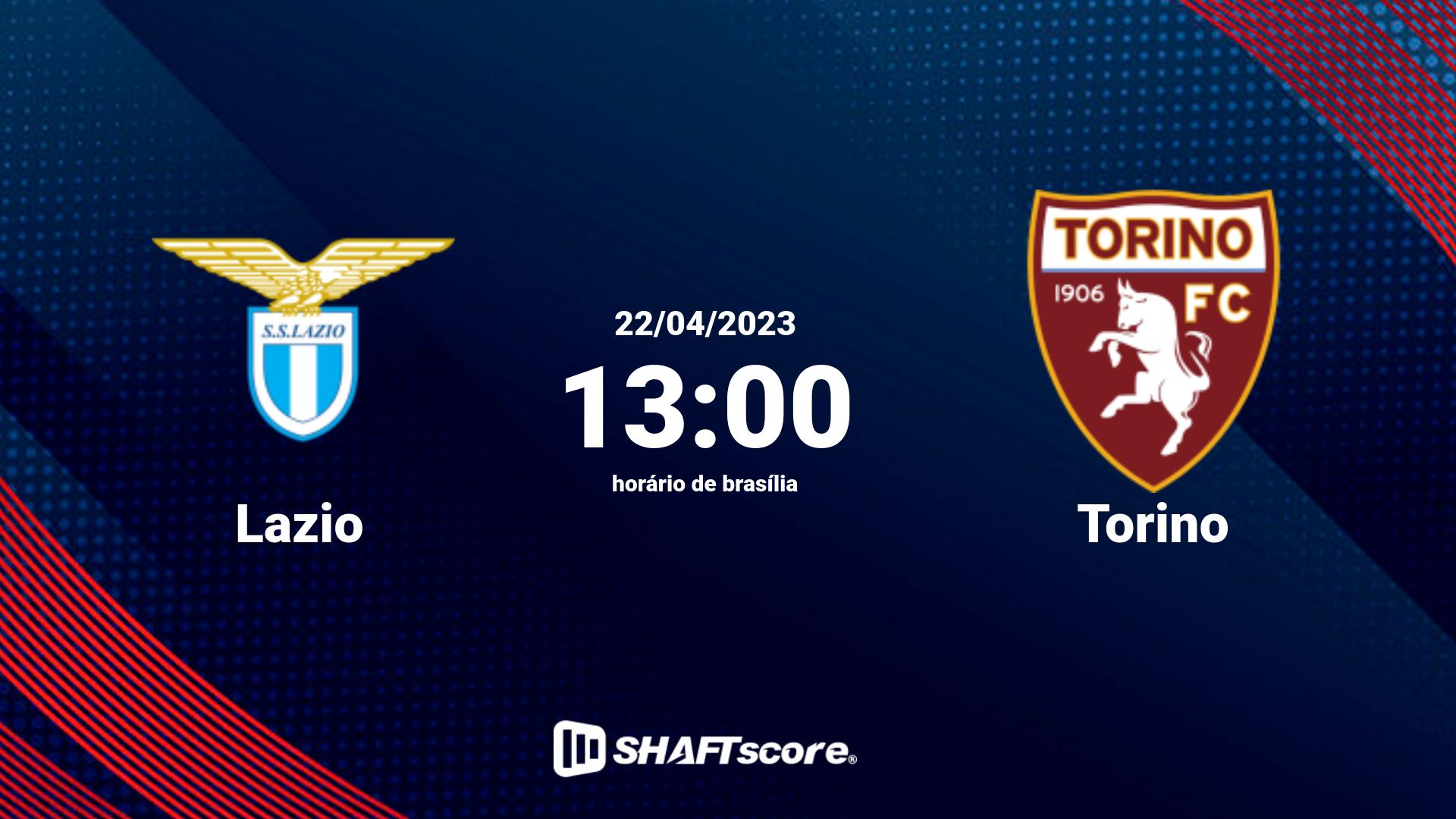 Estatísticas do jogo Lazio vs Torino 22.04 13:00