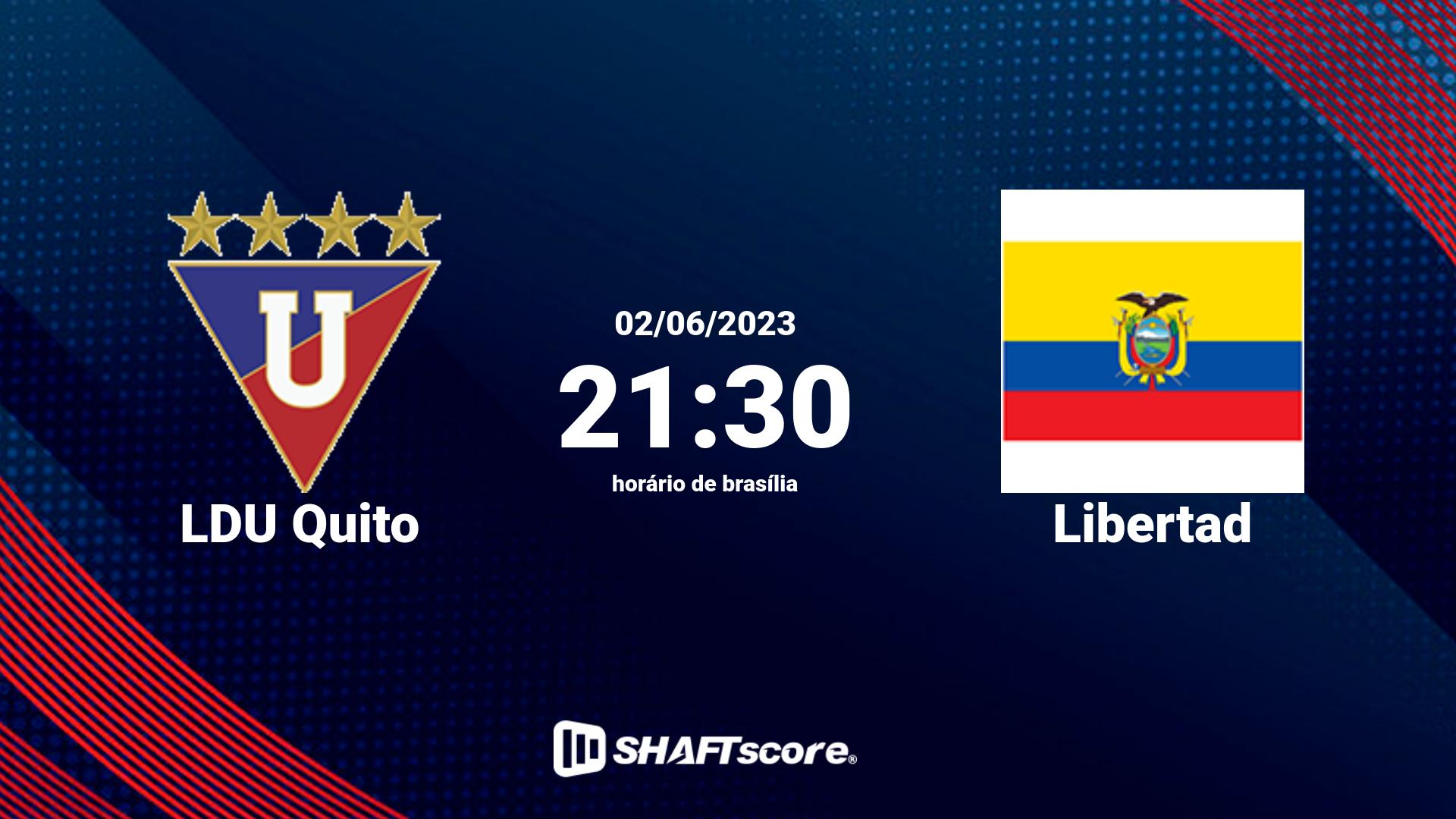 Estatísticas do jogo LDU Quito vs Libertad 02.06 21:30