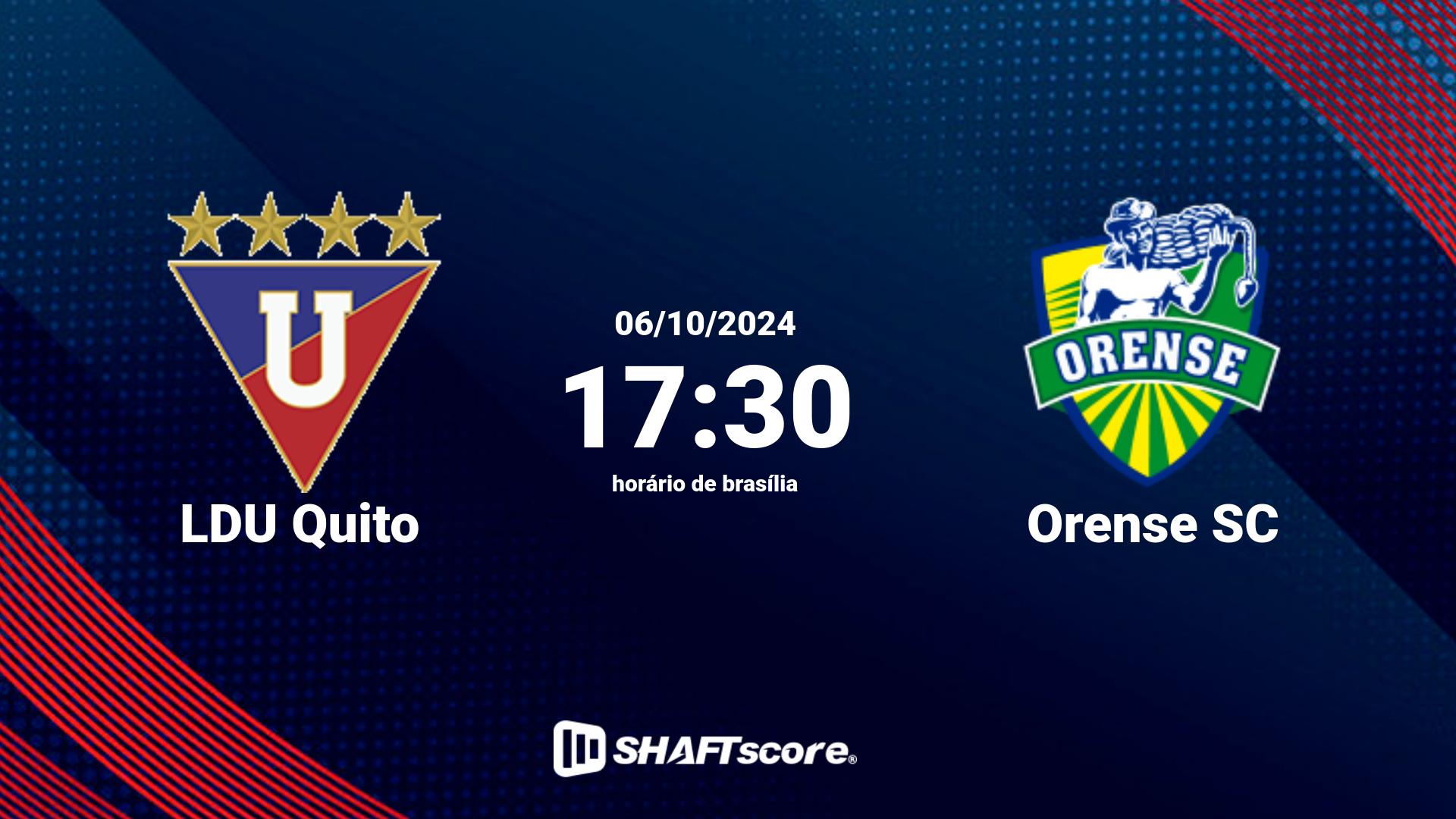 Estatísticas do jogo LDU Quito vs Orense SC 06.10 16:30