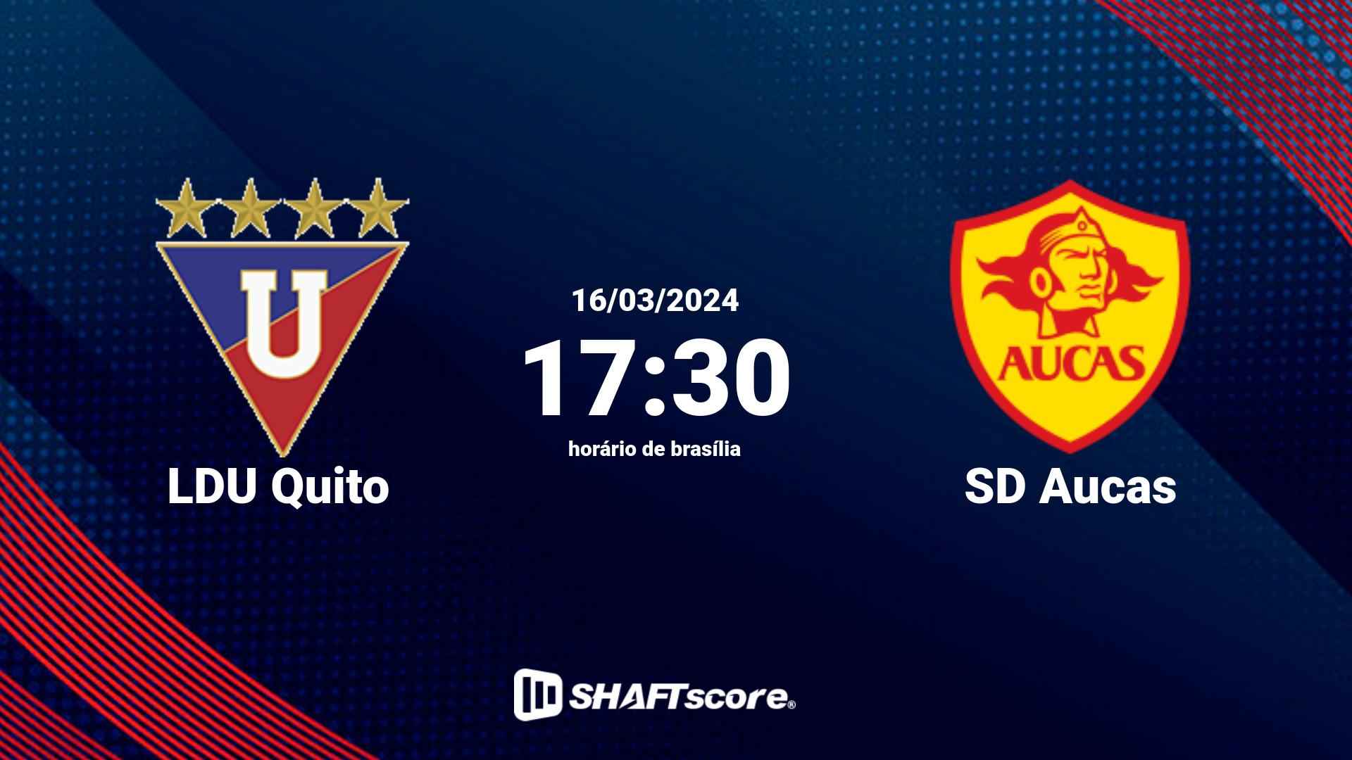 Estatísticas do jogo LDU Quito vs SD Aucas 16.03 17:30