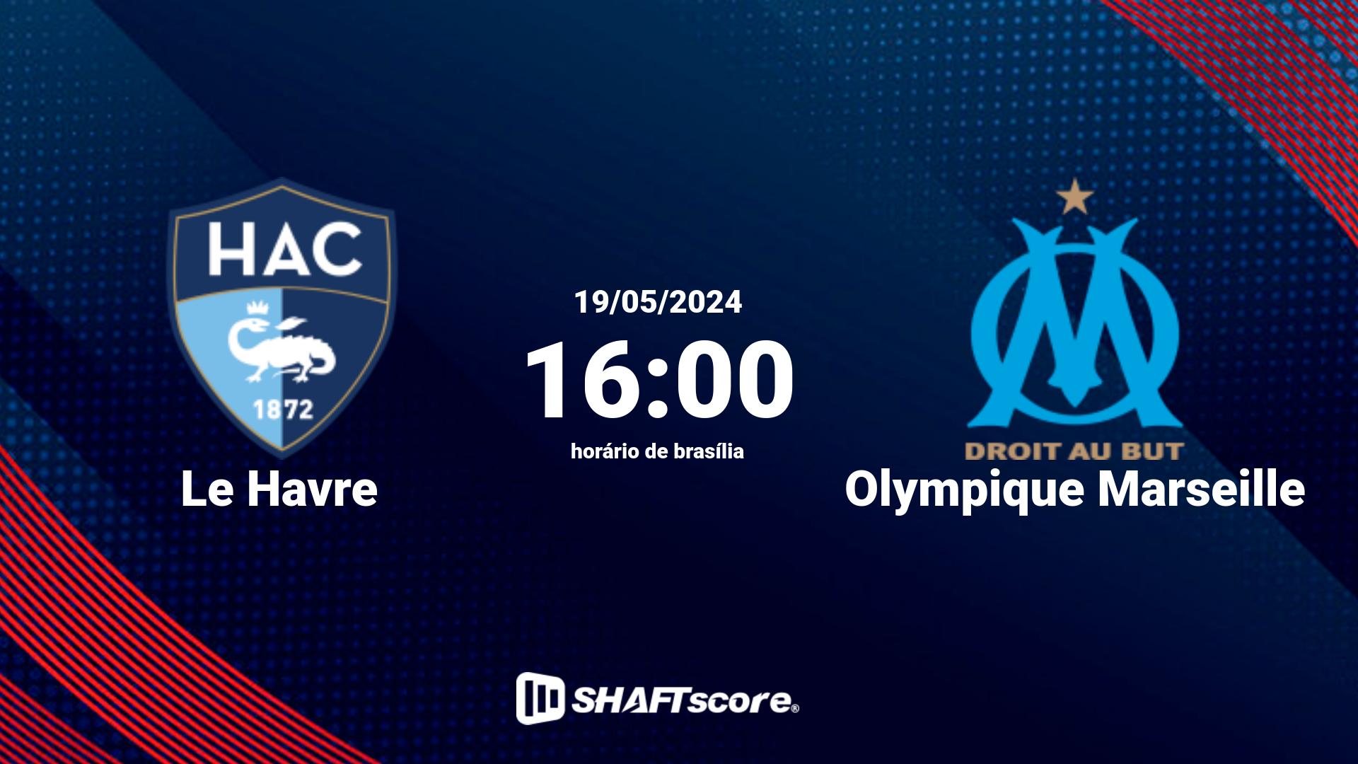 Estatísticas do jogo Le Havre vs Olympique Marseille 19.05 16:00