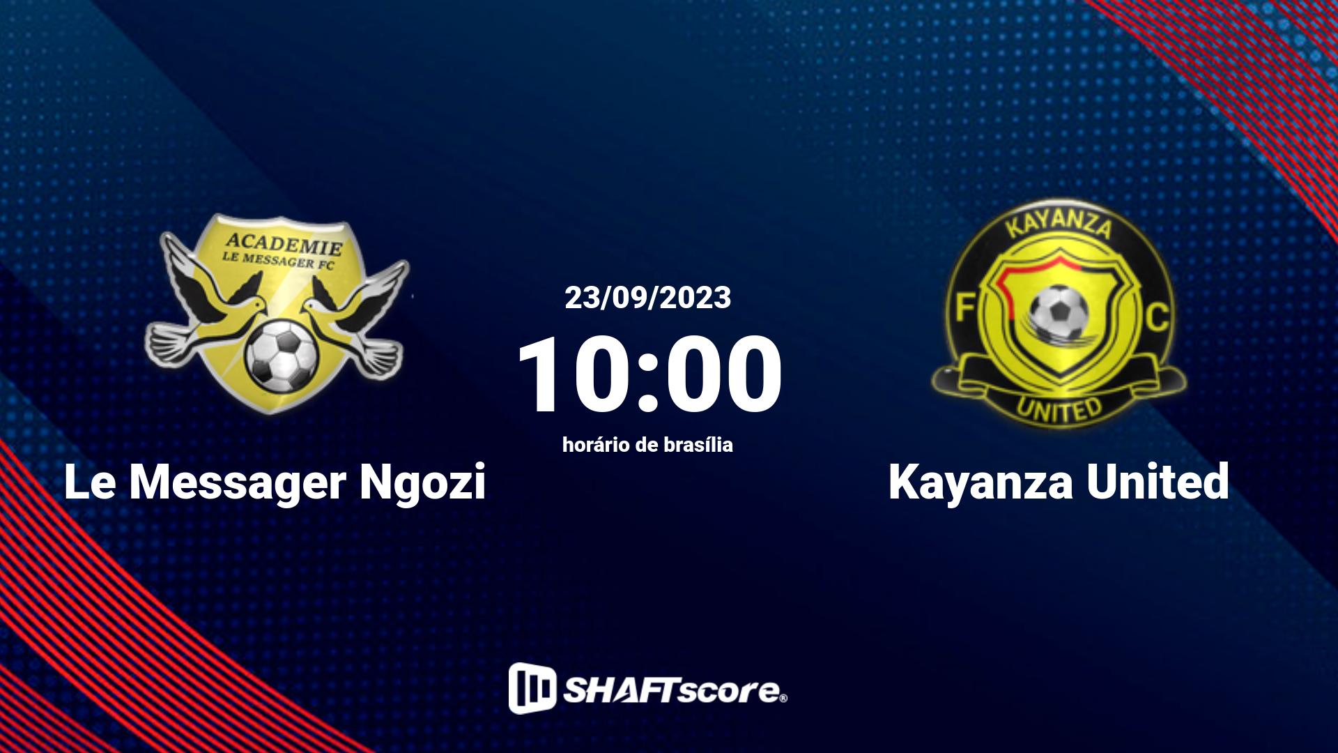 Estatísticas do jogo Le Messager Ngozi vs Kayanza United 12.03 10:00