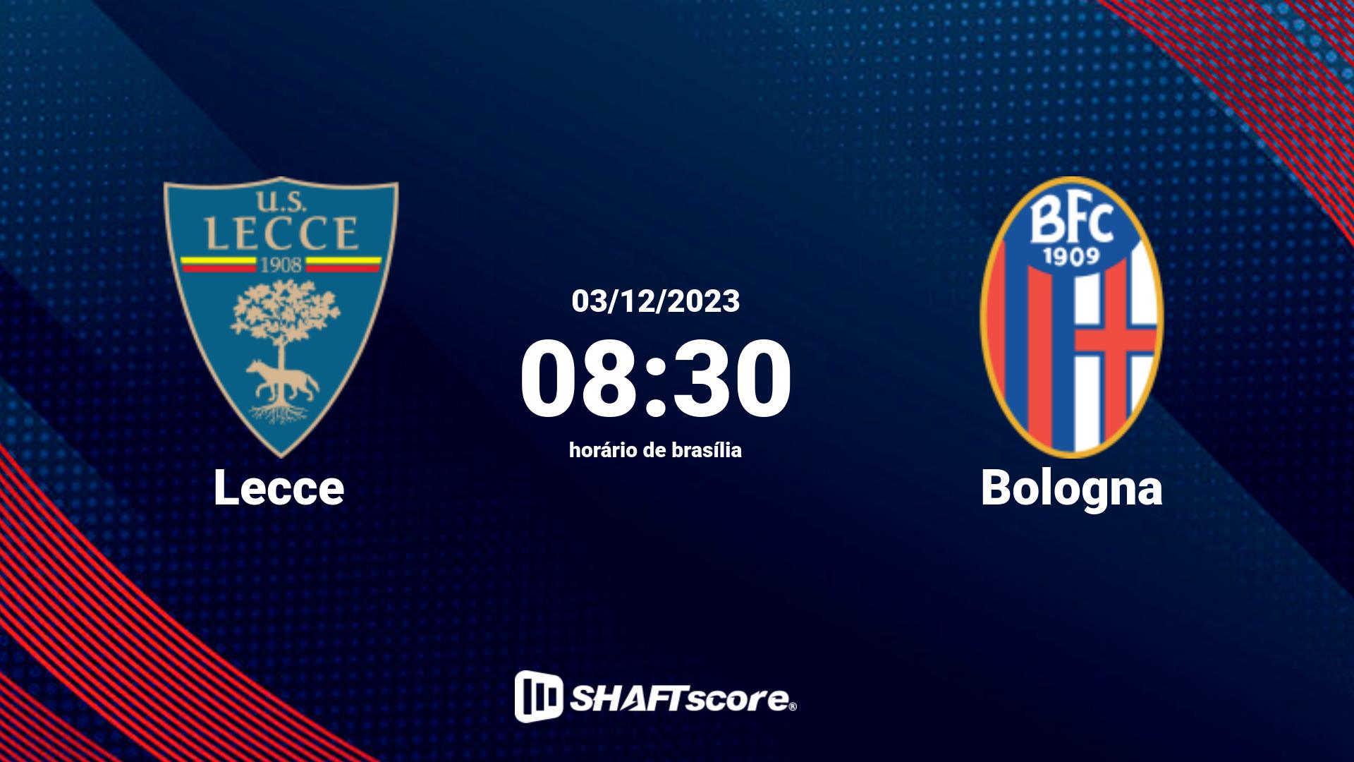 Estatísticas do jogo Lecce vs Bologna 03.12 08:30