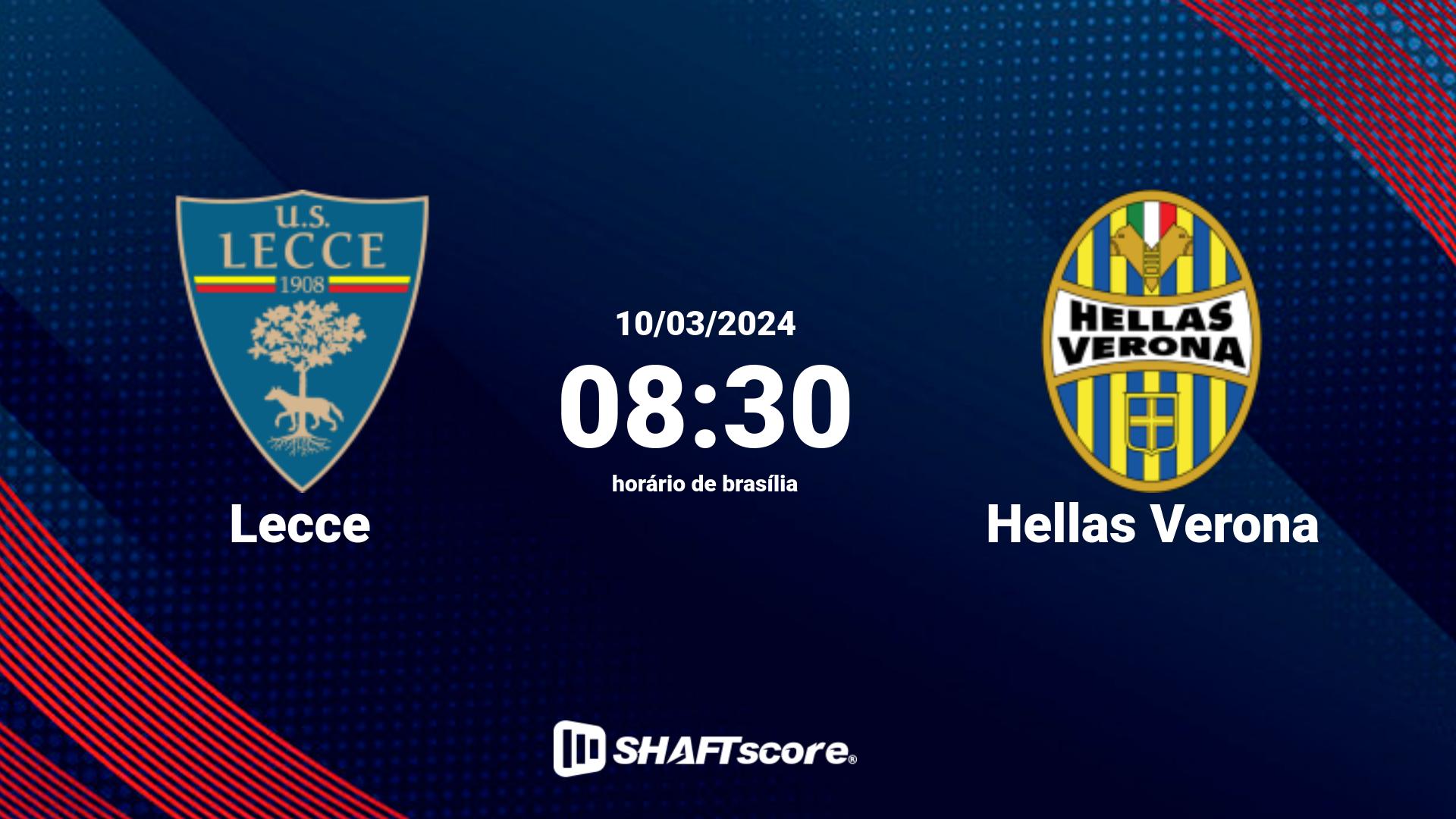 Estatísticas do jogo Lecce vs Hellas Verona 10.03 08:30