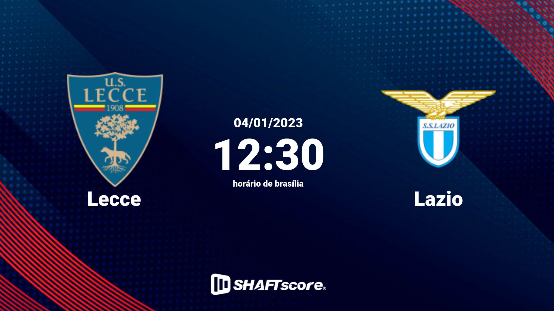 Estatísticas do jogo Lecce vs Lazio 04.01 12:30