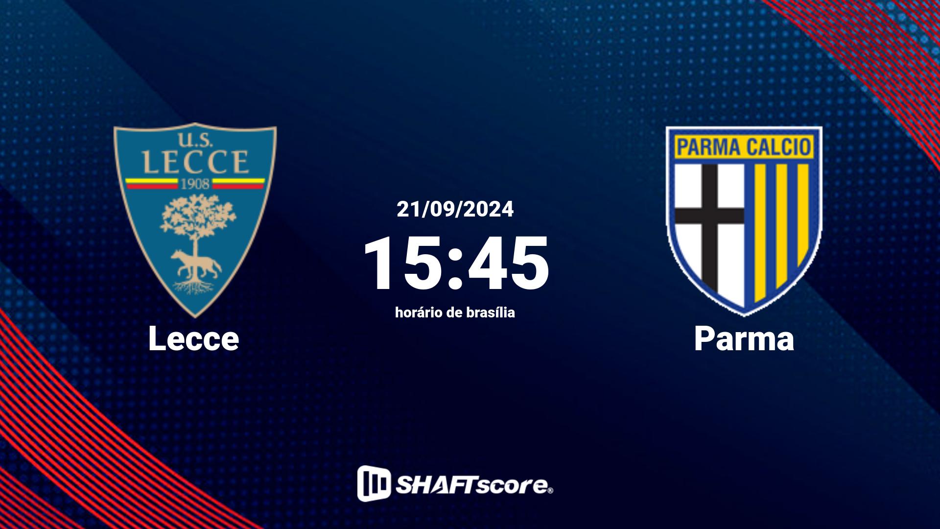 Estatísticas do jogo Lecce vs Parma 21.09 15:45