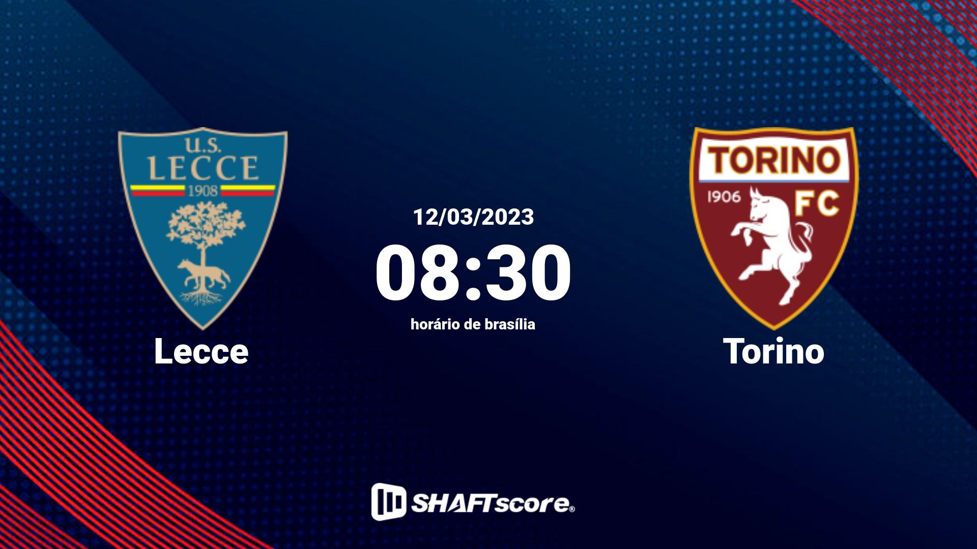 Estatísticas do jogo Lecce vs Torino 12.03 08:30