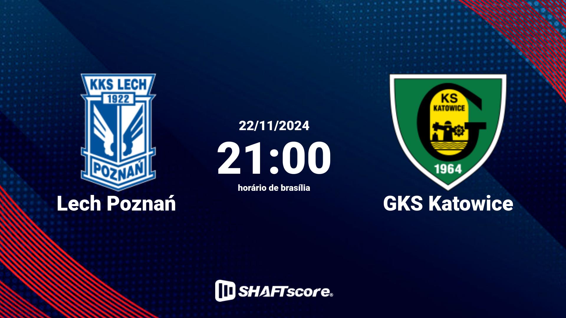 Estatísticas do jogo Lech Poznań vs GKS Katowice 22.11 21:00