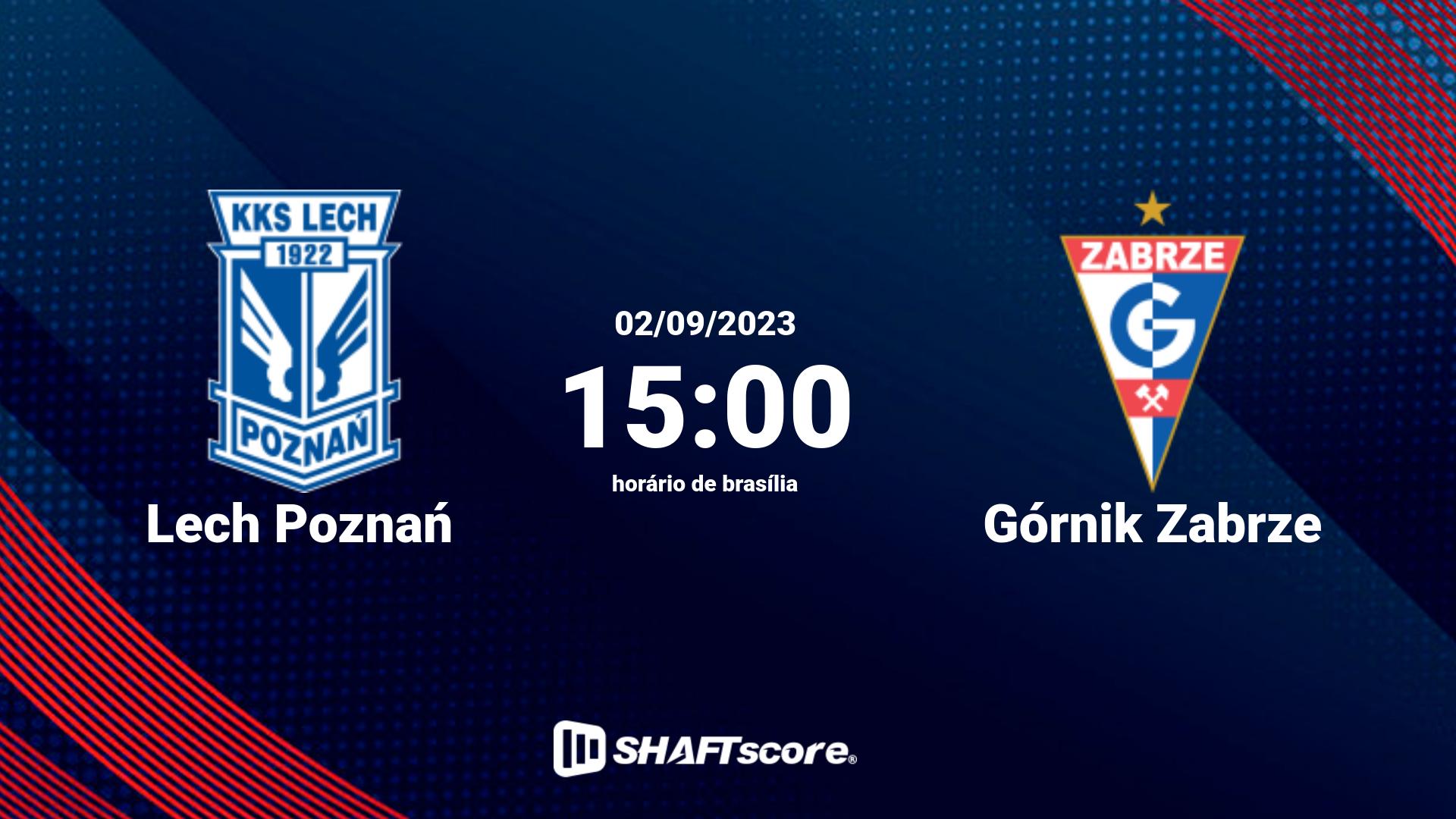 Estatísticas do jogo Lech Poznań vs Górnik Zabrze 02.09 15:00