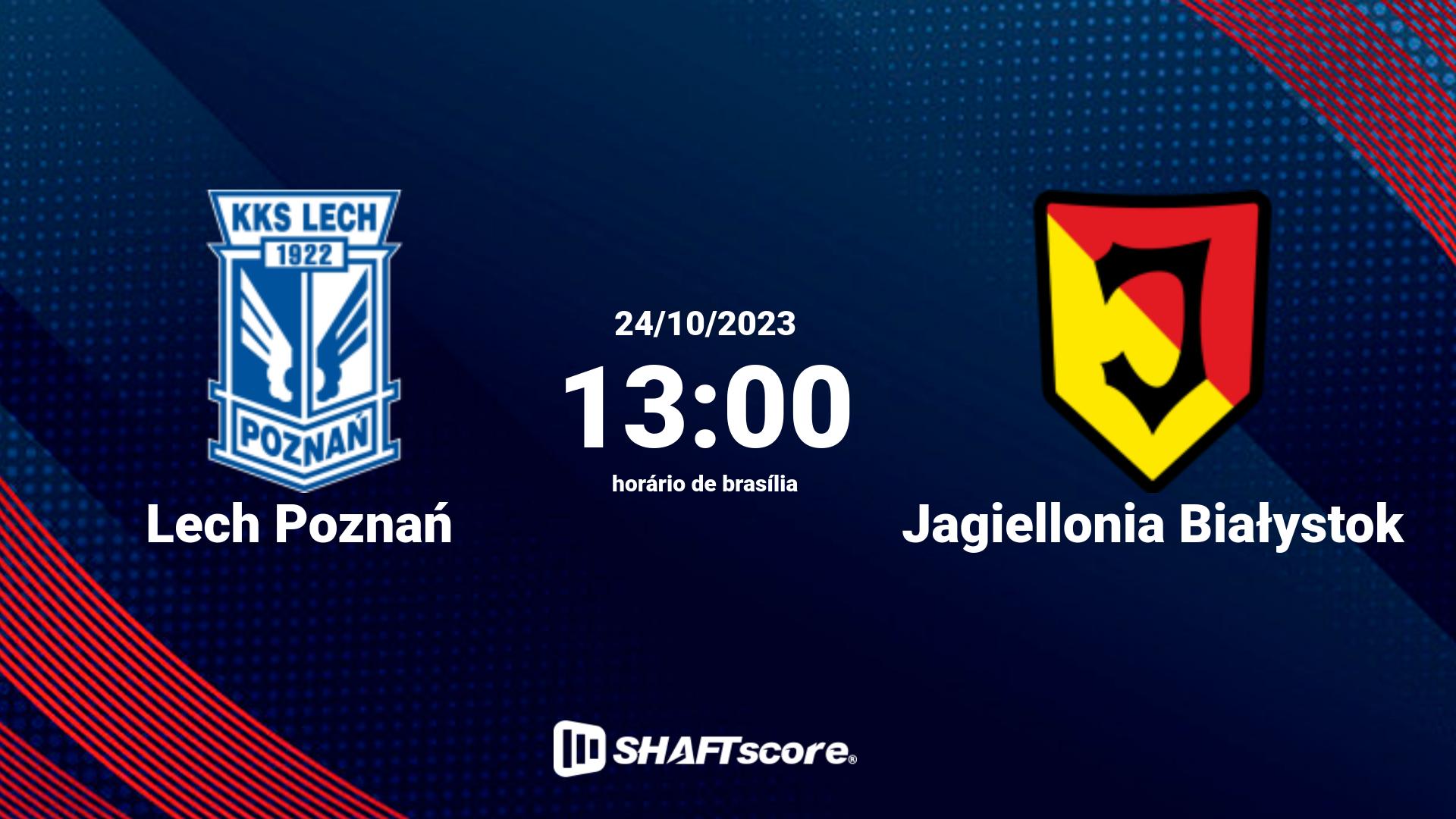 Estatísticas do jogo Lech Poznań vs Jagiellonia Białystok 24.10 13:00