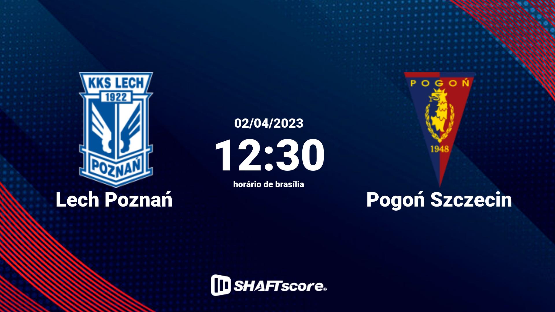 Estatísticas do jogo Lech Poznań vs Pogoń Szczecin 02.04 12:30