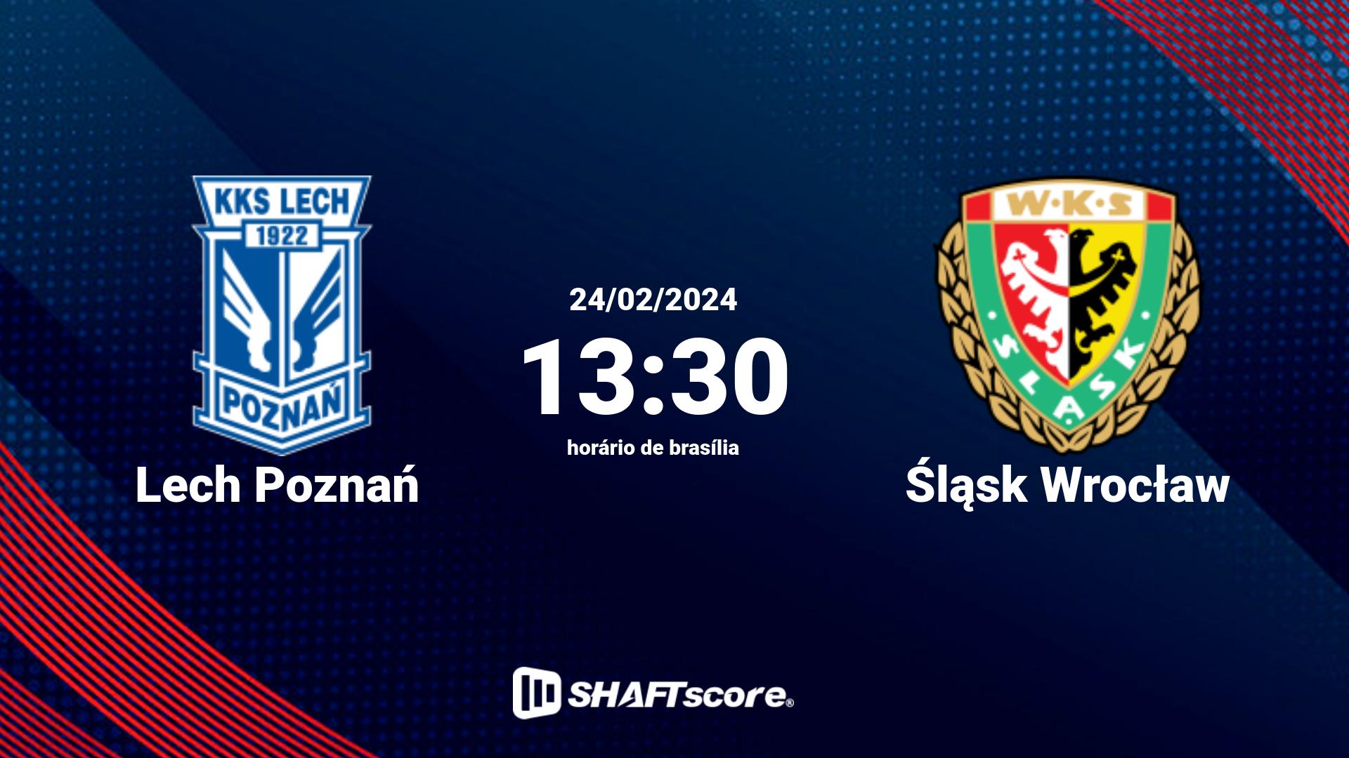 Estatísticas do jogo Lech Poznań vs Śląsk Wrocław 24.02 13:30