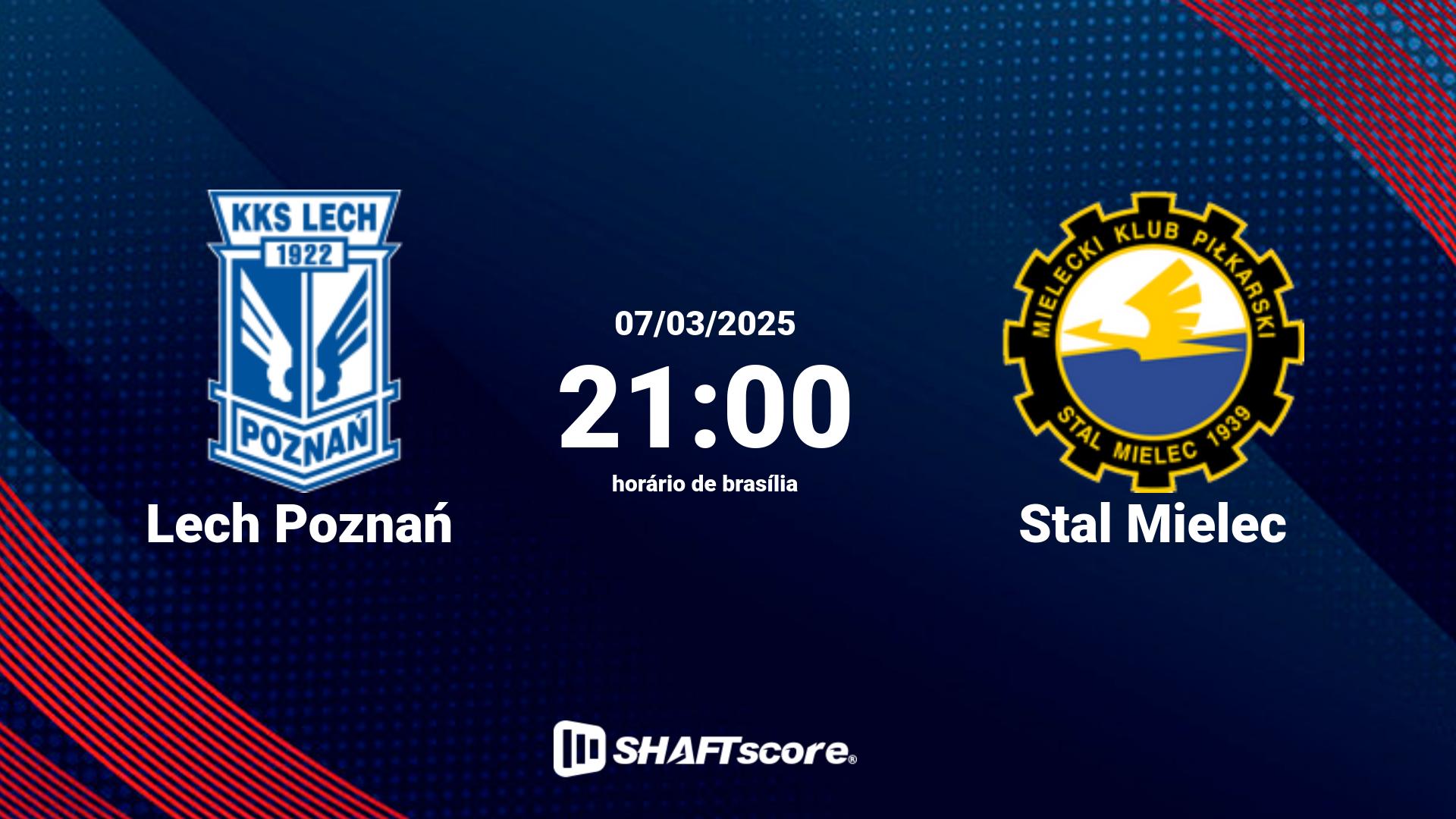 Estatísticas do jogo Lech Poznań vs Stal Mielec 07.03 21:00