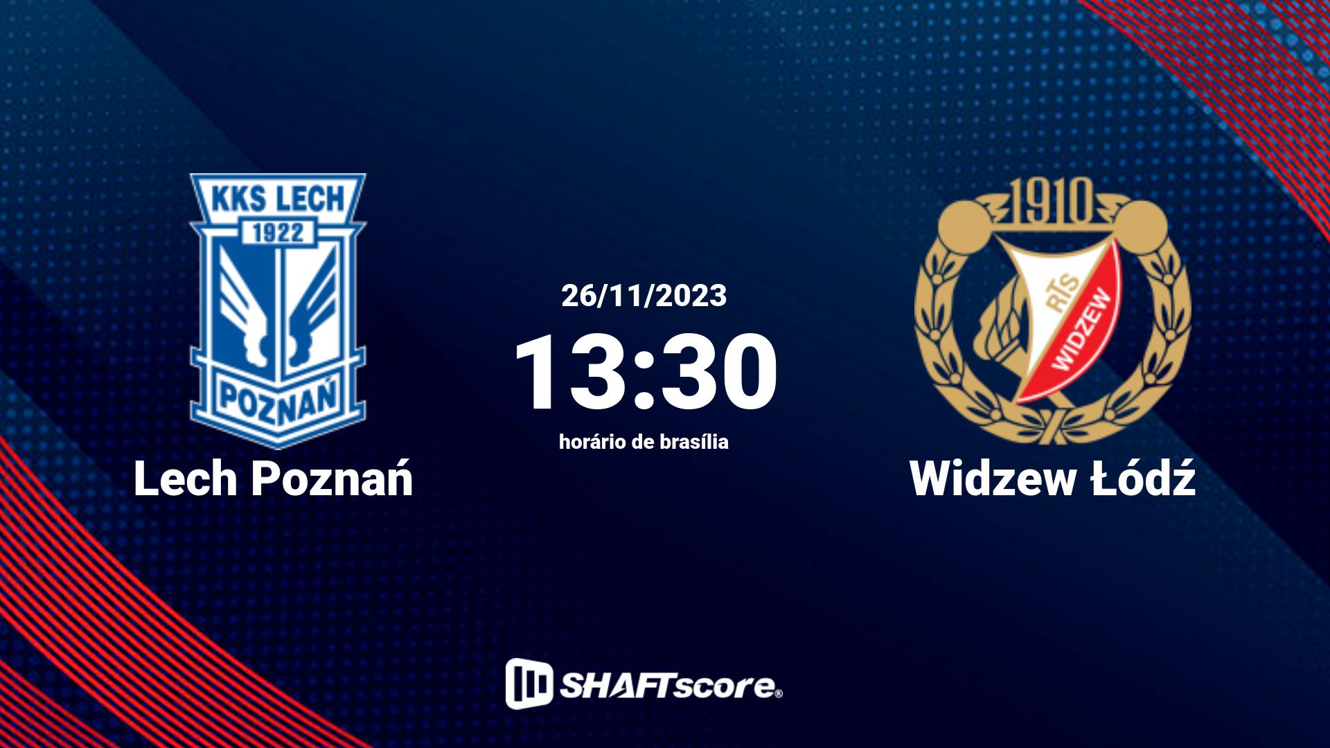 Estatísticas do jogo Lech Poznań vs Widzew Łódź 26.11 13:30