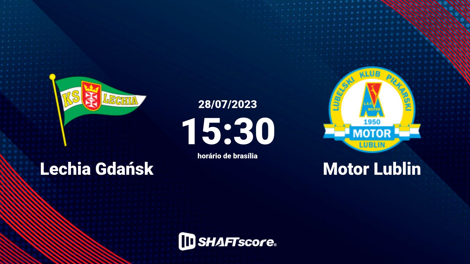 Estatísticas do jogo Lechia Gdańsk vs Motor Lublin 28.07 15:30