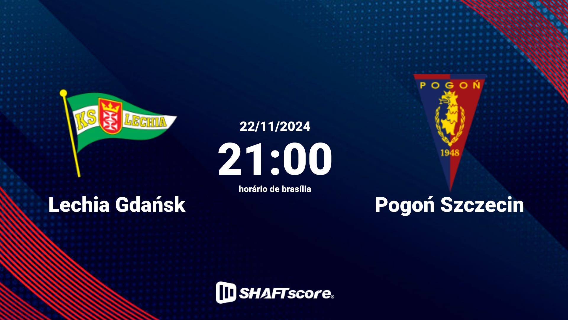 Estatísticas do jogo Lechia Gdańsk vs Pogoń Szczecin 22.11 21:00