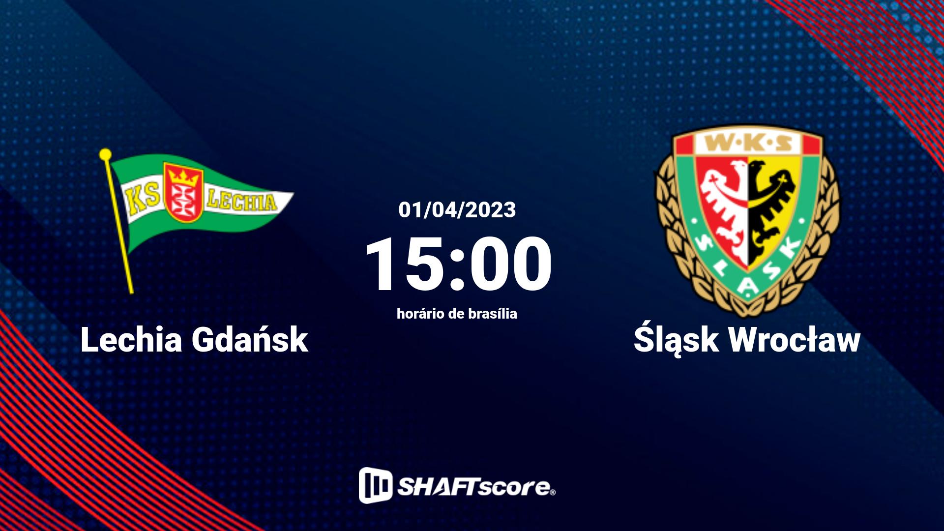 Estatísticas do jogo Lechia Gdańsk vs Śląsk Wrocław 01.04 15:00