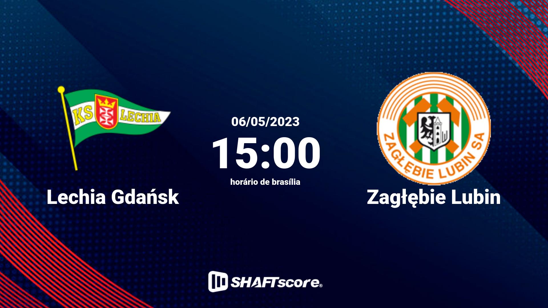 Estatísticas do jogo Lechia Gdańsk vs Zagłębie Lubin 06.05 15:00