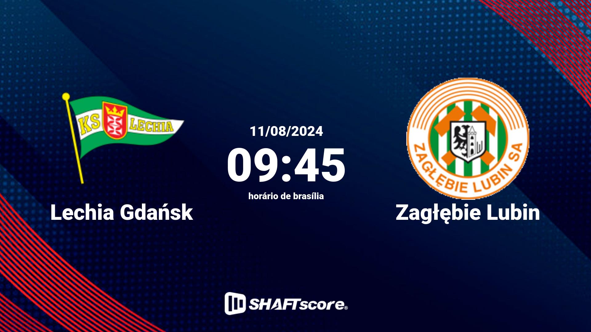 Estatísticas do jogo Lechia Gdańsk vs Zagłębie Lubin 11.08 09:45