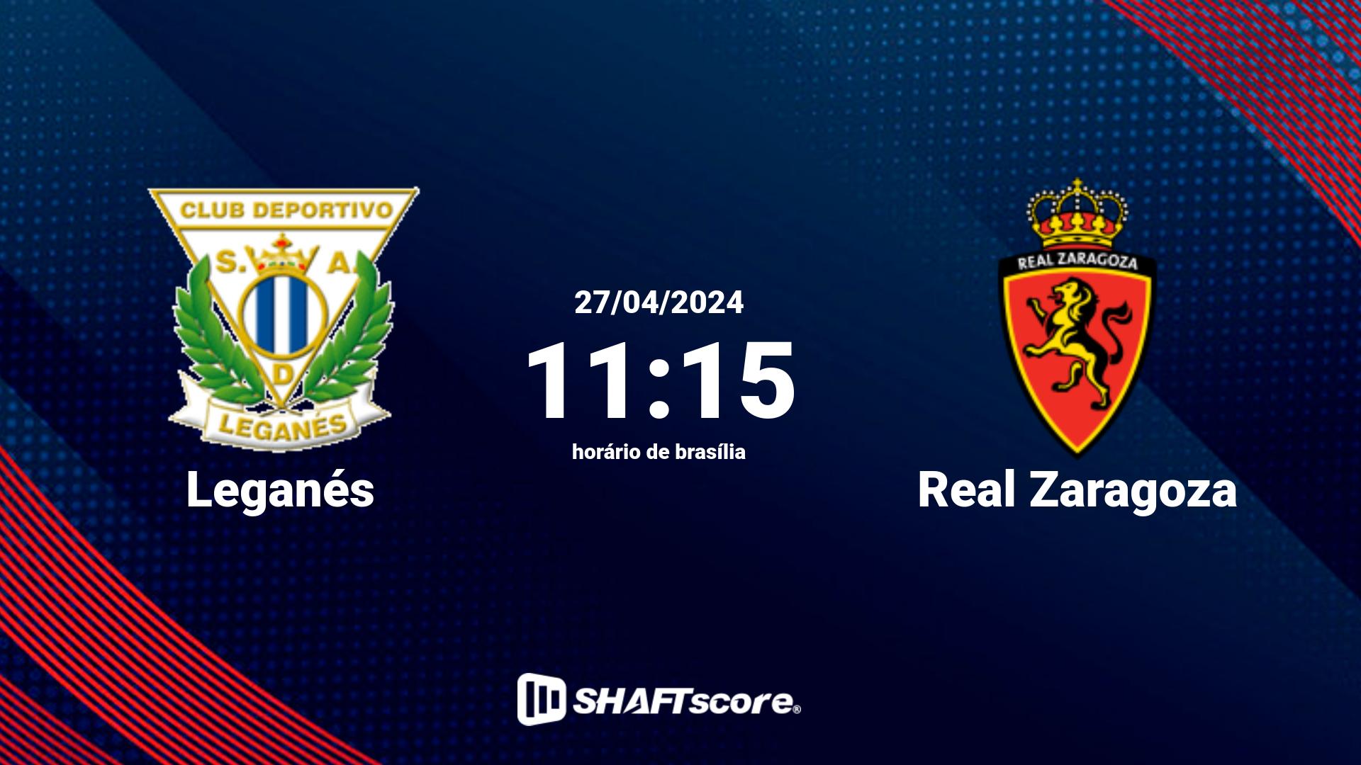 Estatísticas do jogo Leganés vs Real Zaragoza 27.04 11:15