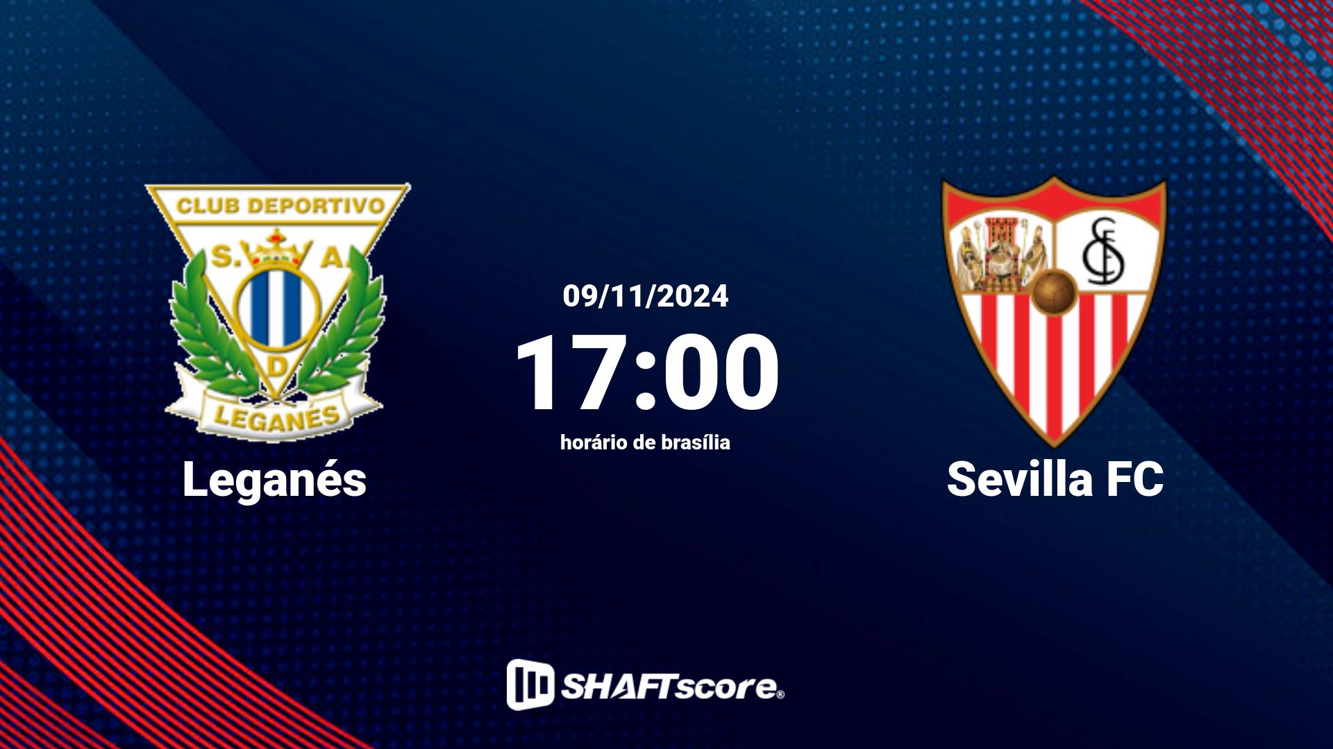 Estatísticas do jogo Leganés vs Sevilla FC 09.11 17:00