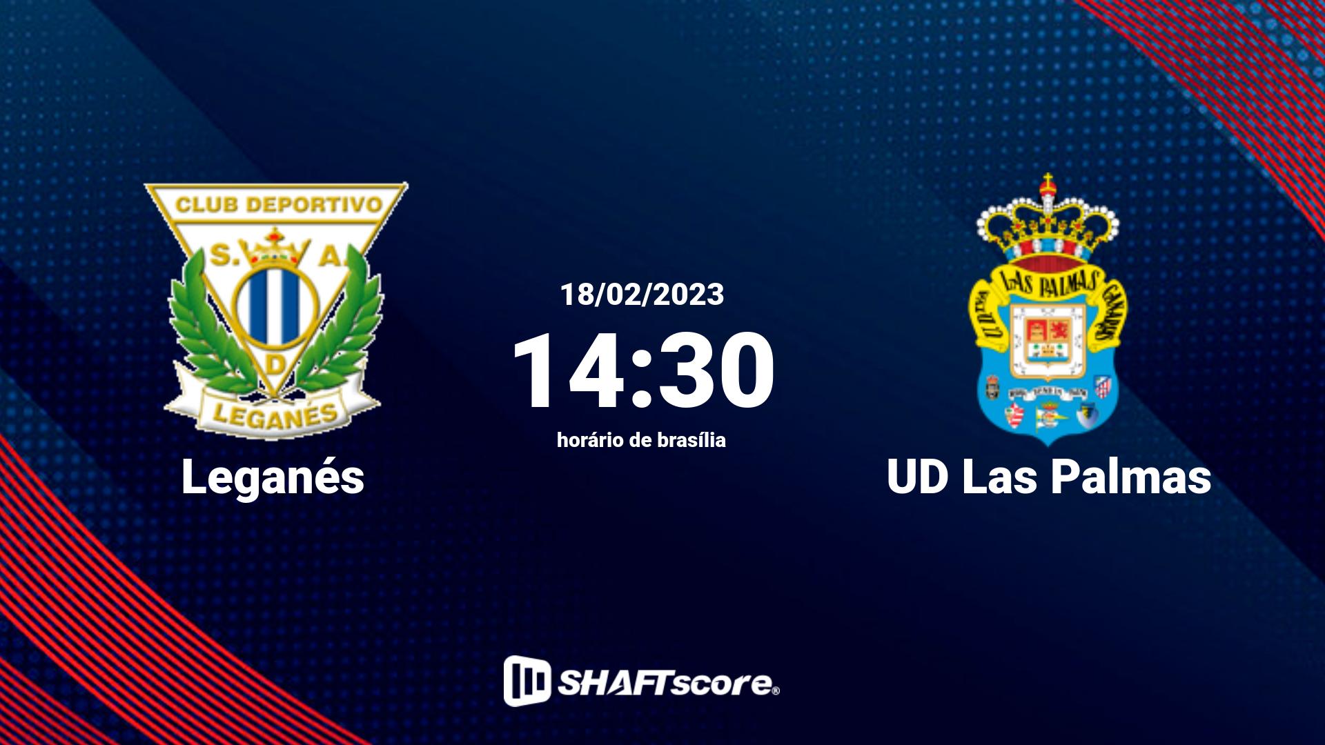 Estatísticas do jogo Leganés vs UD Las Palmas 18.02 14:30